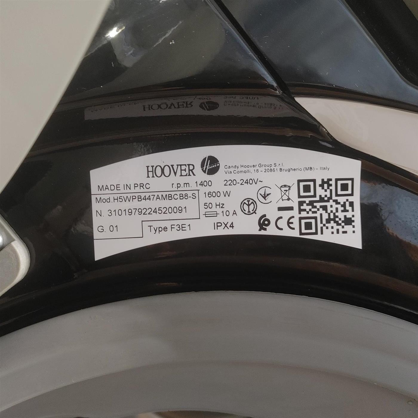 Lavatrice Slim Hoover H5WPB447 AMBCB8-S H-WASH 550 Classe A 7 Kg