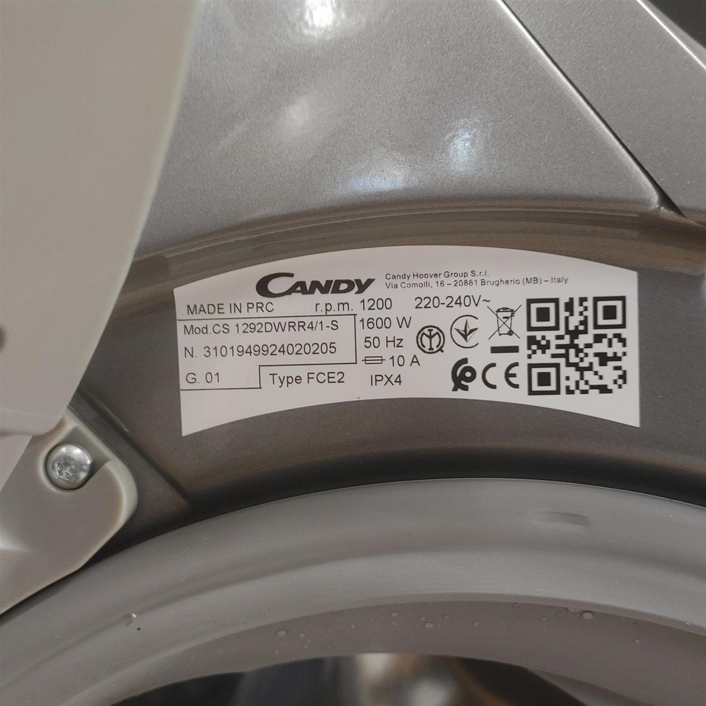 Lavatrice Candy Smart CS 1292DWRR4/1-S Wi-Fi 9 Kg