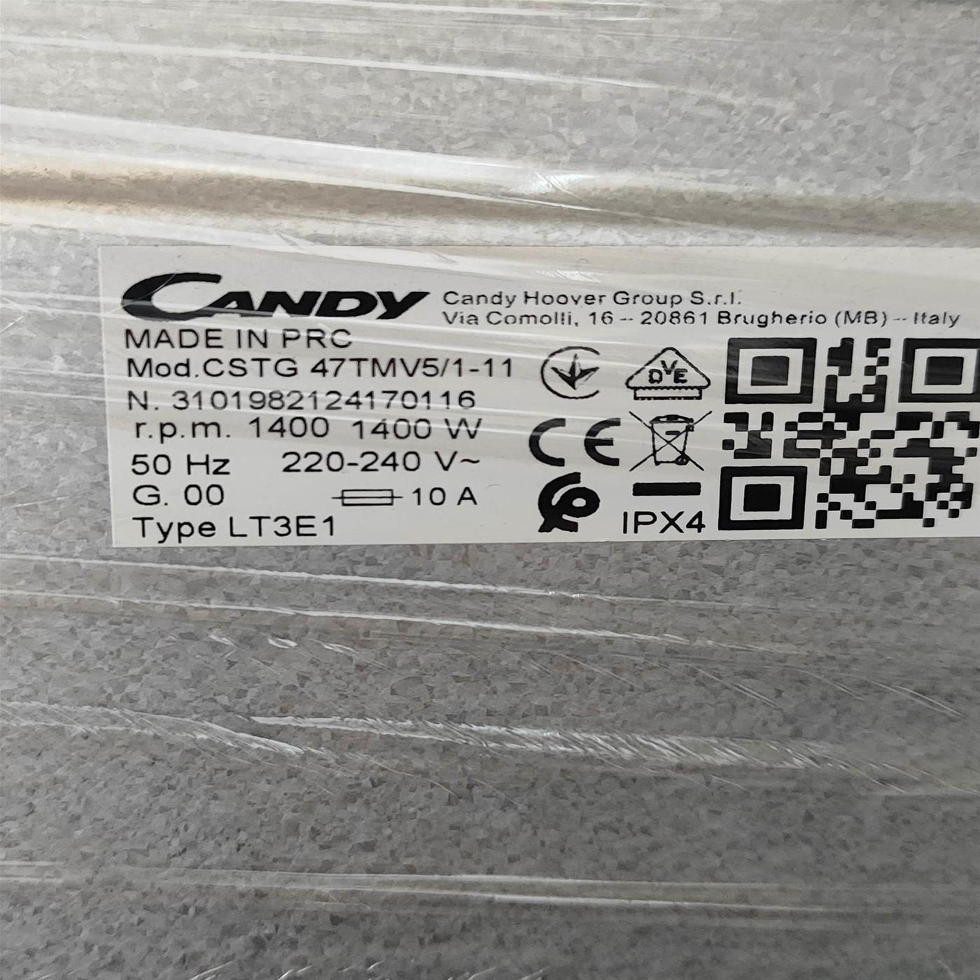 Lavatrice Candy Smart Inverter CSTG 47TMV5/1-11 Classe A 7 Kg