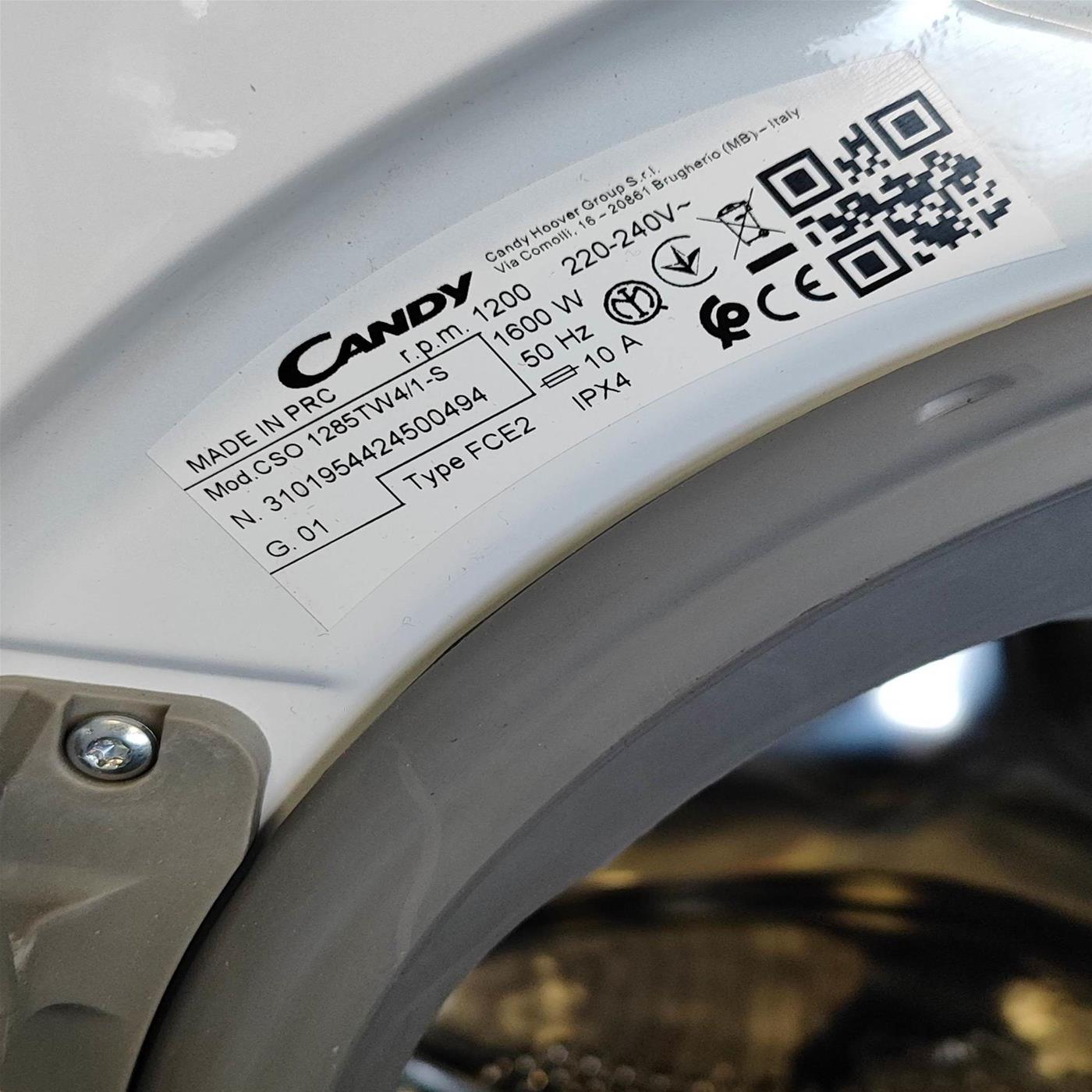 Lavatrice Candy Smart Pro CSO 1285TW4/1-S Vapore, Wi-Fi 8 Kg