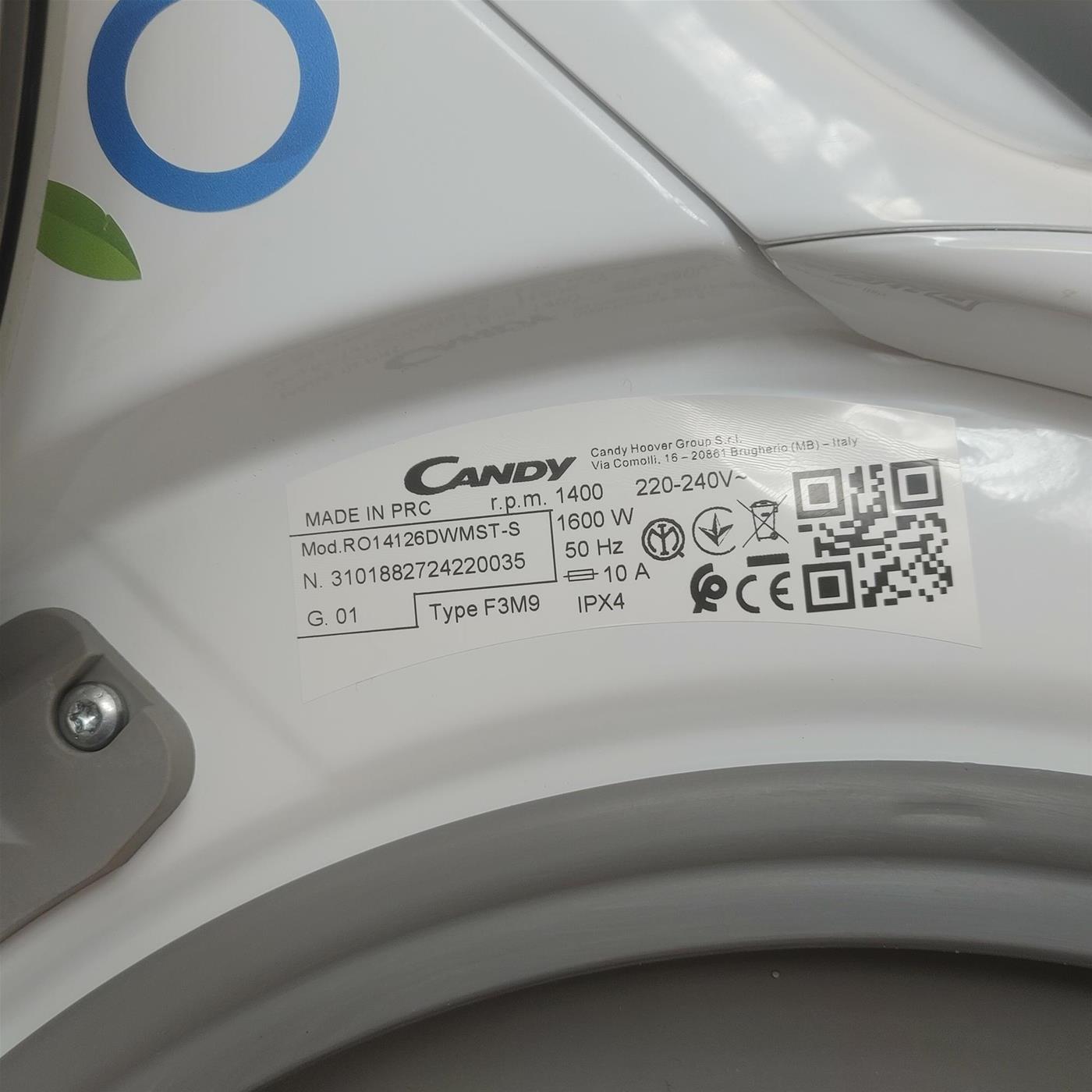Lavatrice Candy RapidÓ RO14126DWMST-S Classe A Inverter Wi-Fi 12 Kg