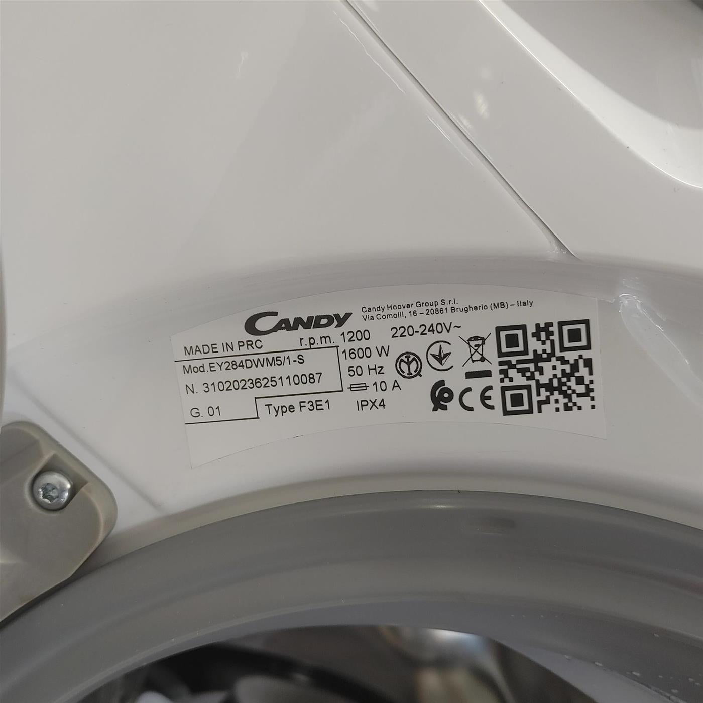 Lavatrice Candy Easy EY284DWM5/1-S Classe A Inverter 8 Kg
