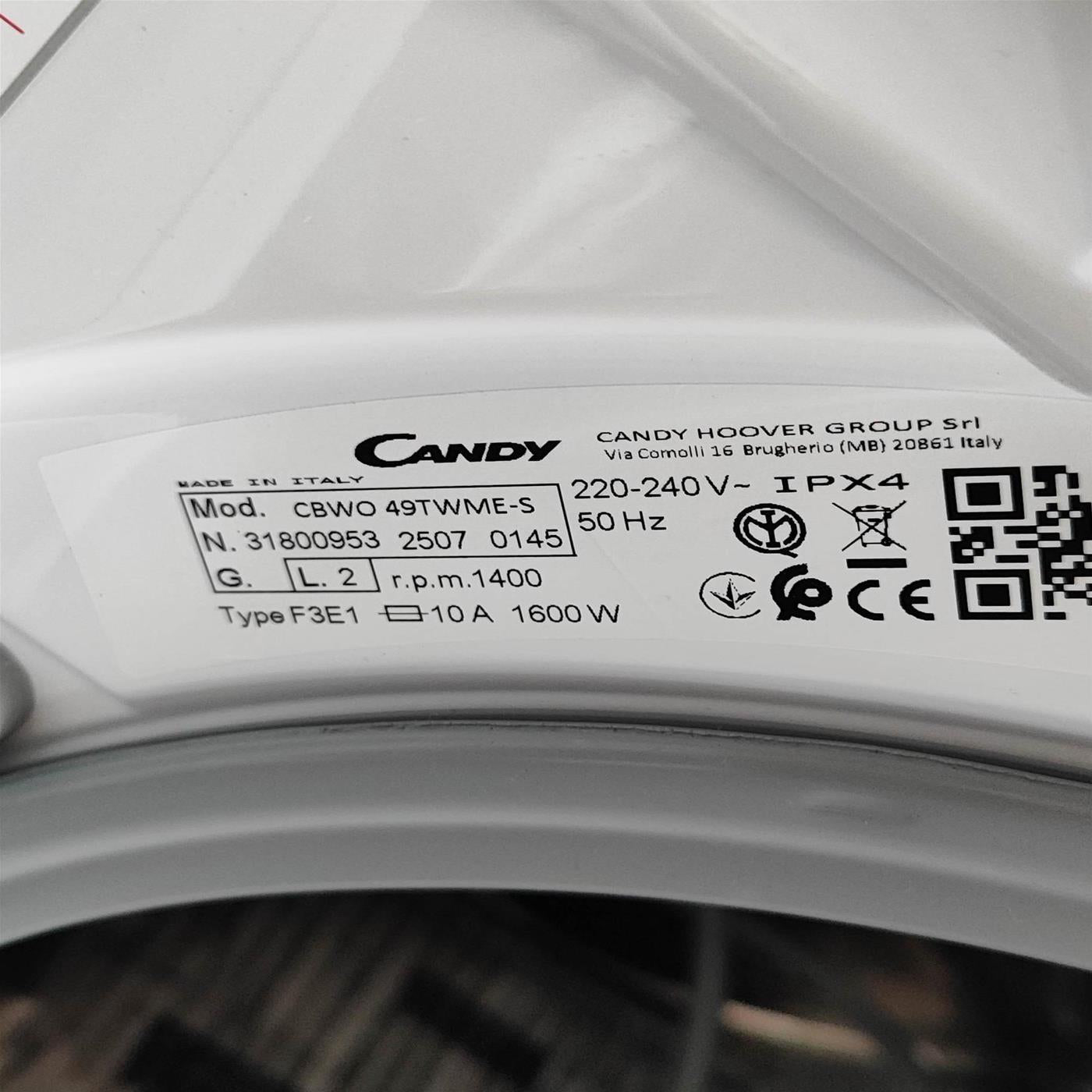 Lavatrice Candy Smart Inverter CBWO 49TWME-S Classe A 9 Kg