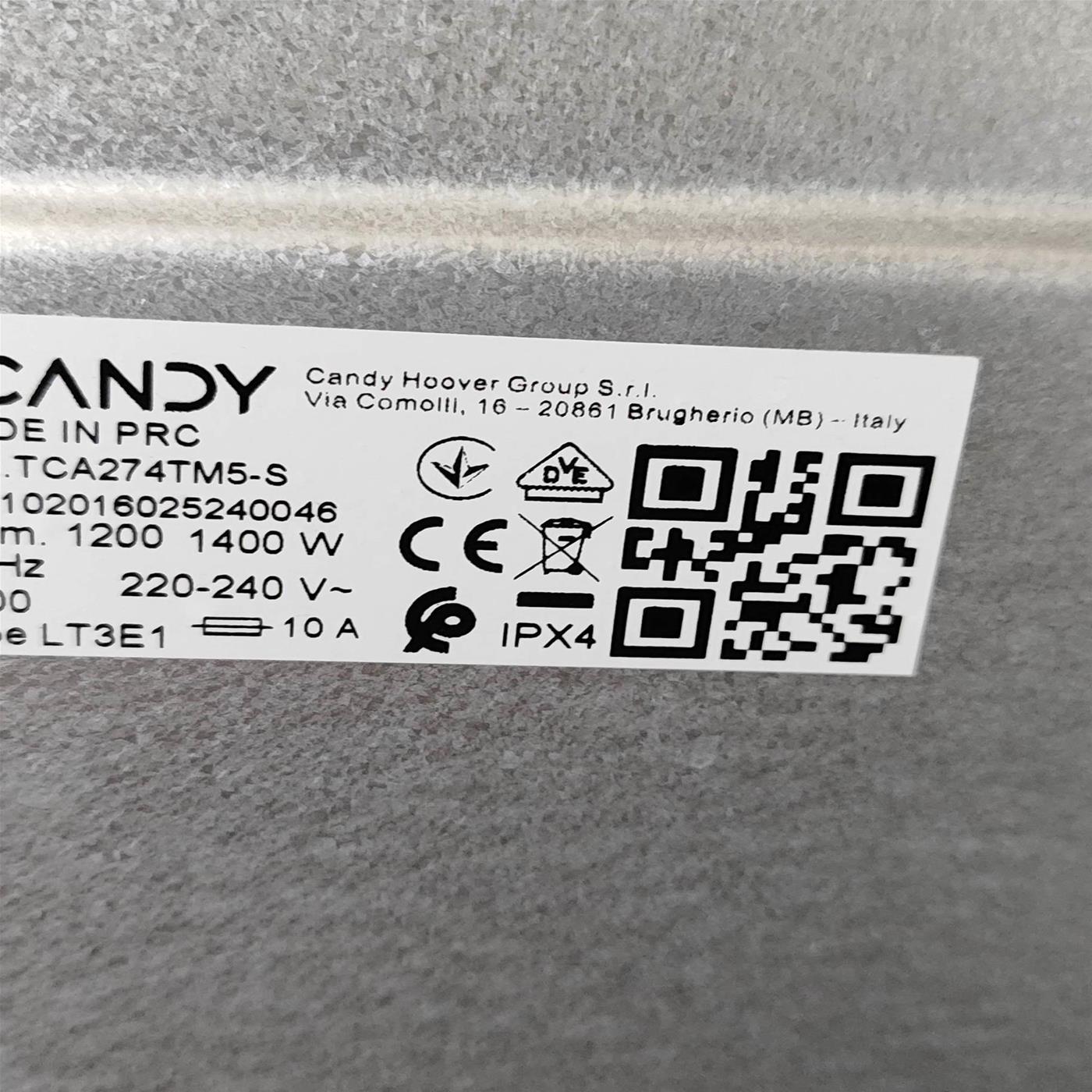 Lavatrice Candy TCA274TM5-S Classe A 7 Kg