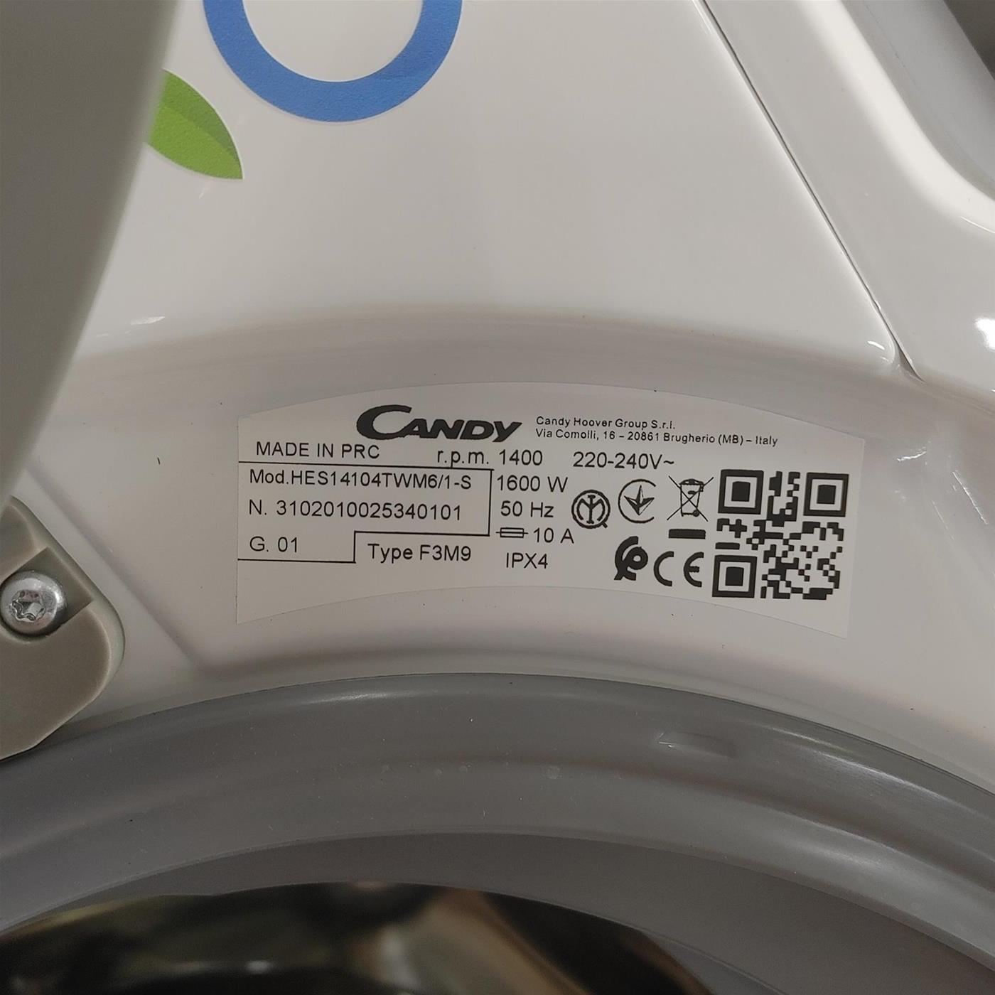 Lavatrice Candy Ultra Hygiene HES14104TWM6/1-S Classe A 10 Kg