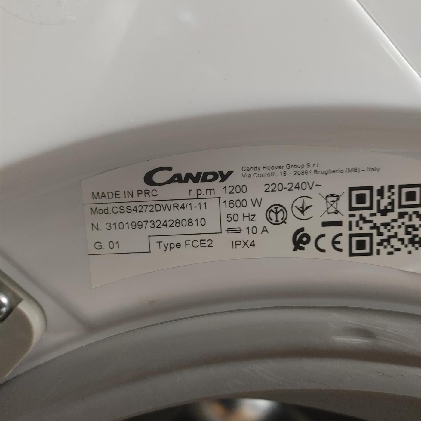 Lavatrice Slim Candy CSS4272DWR4/1-11 Wi-Fi 7 Kg