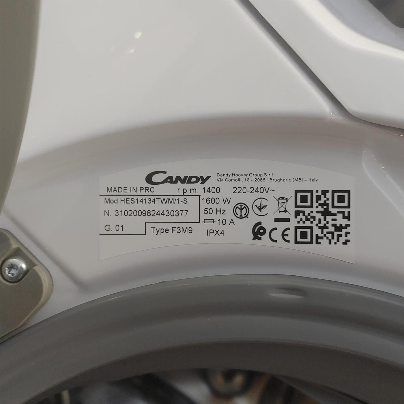 Lavatrice Candy Ultra Hygiene HES14134TWM/1-S Inverter, Wi-Fi Classe A 13 Kg