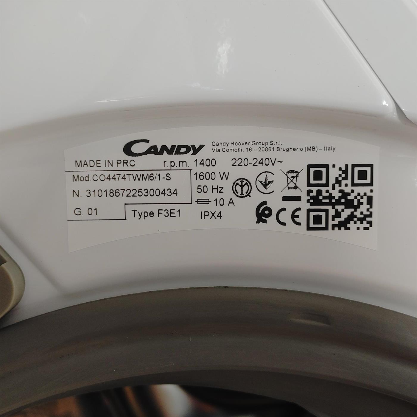 Lavatrice Slim Candy Smart Pro Inverter CO4474TWM6/1-S Wi-Fi Classe A 7 Kg