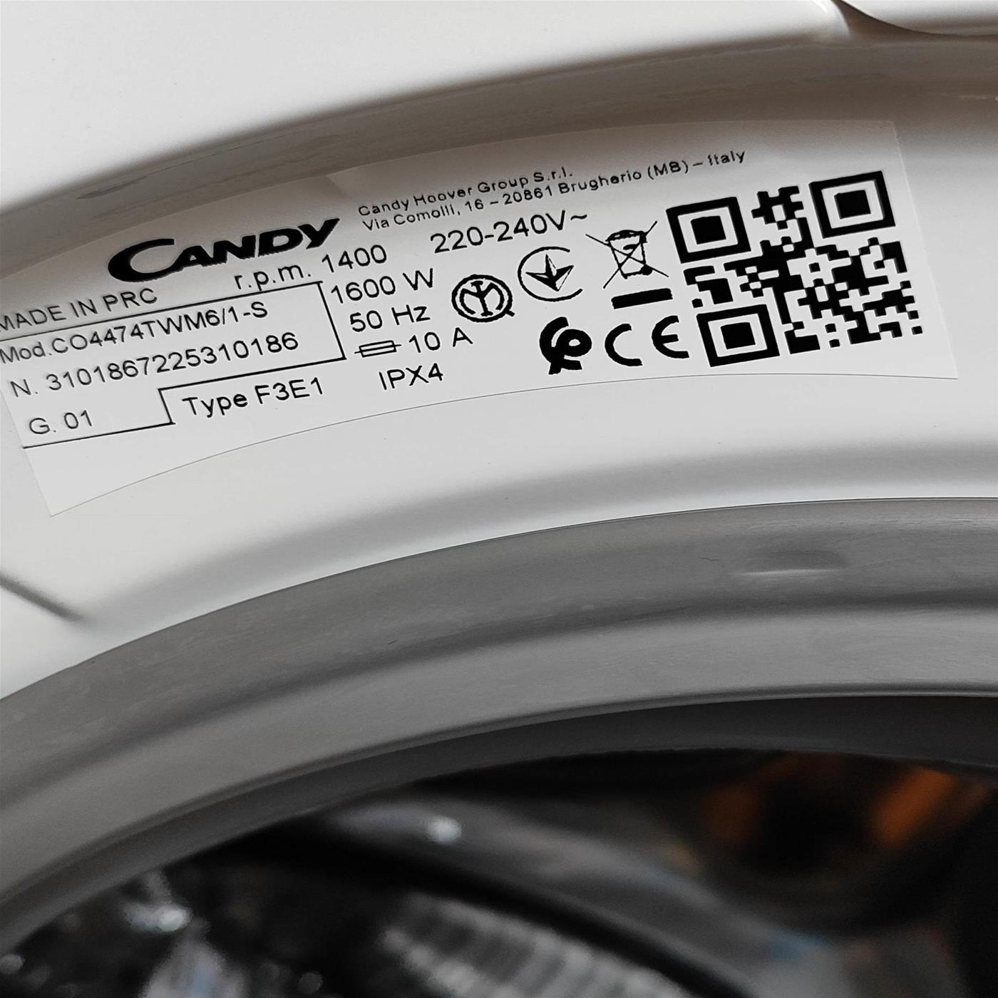 Lavatrice Slim Candy Smart Pro Inverter CO4474TWM6/1-S Wi-Fi Classe A 7 Kg