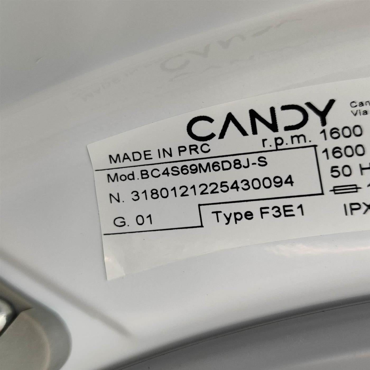 Lavatrice Candy BC4S69M6D8J-S Classe A 9 Kg