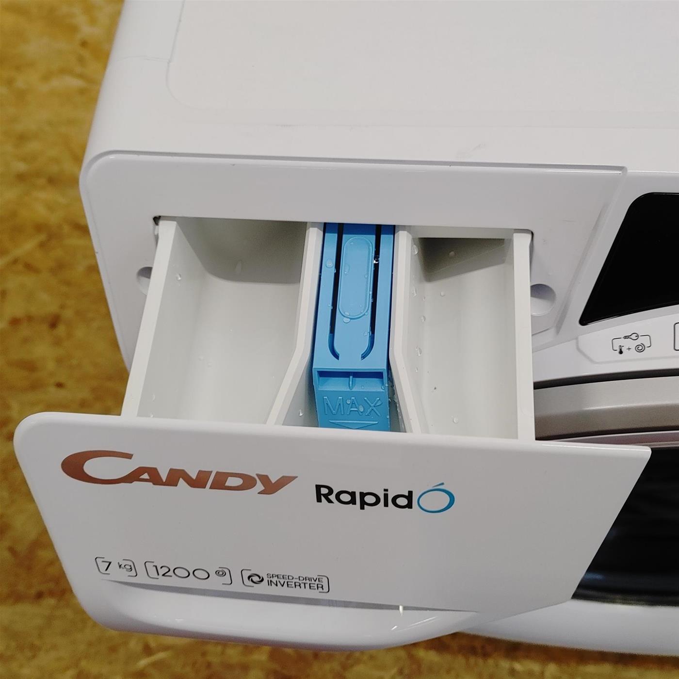 Candy RapidÓ RAPIDO' lavatrice Libera installazione Caricamento frontale 7 kg 1200 Giri/min A Bianco