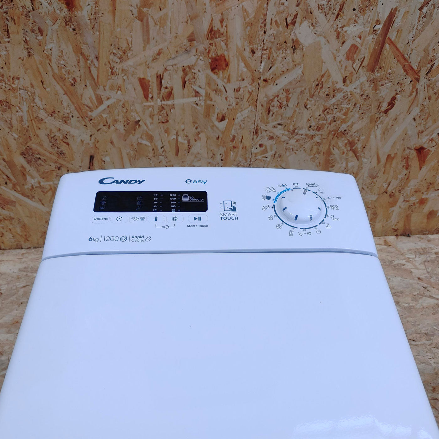Candy Easy EYT 1262DWE/1-S lavatrice Caricamento dall'alto 6 kg 1200 Giri/min D Bianco