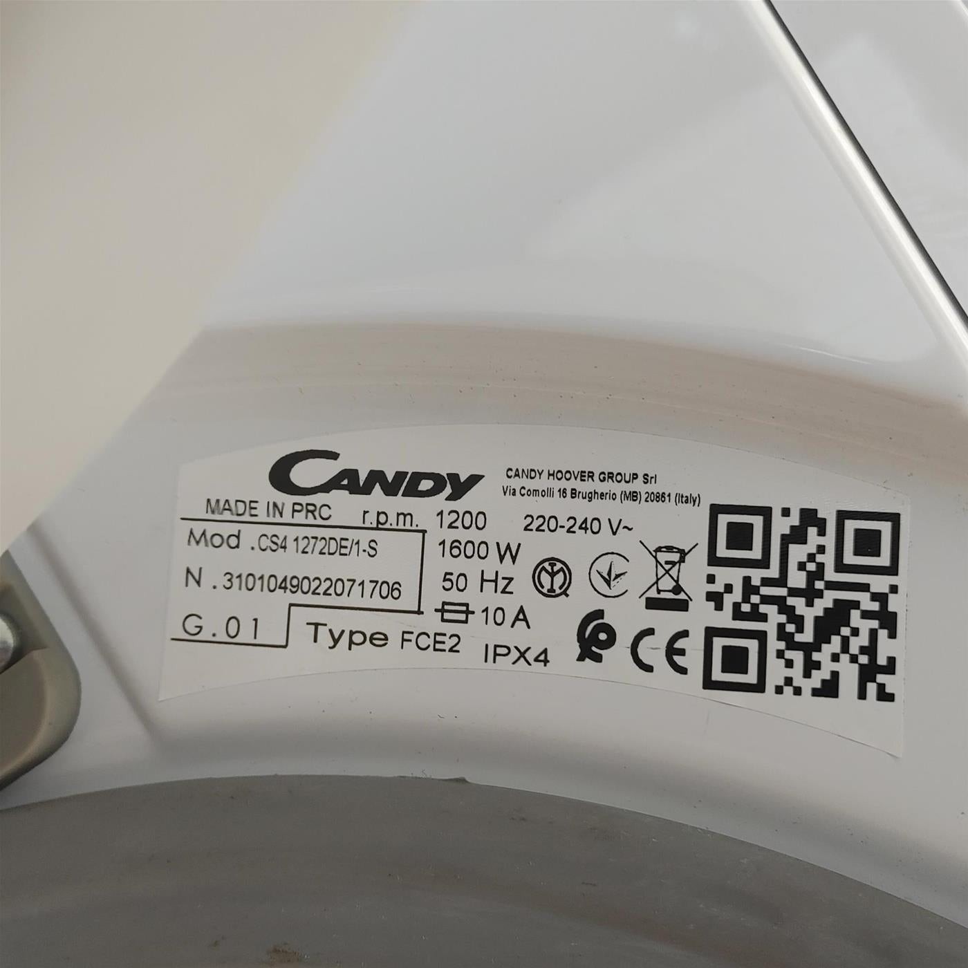 Candy Smart CS4 1272D3/1-S Lavatrice slim