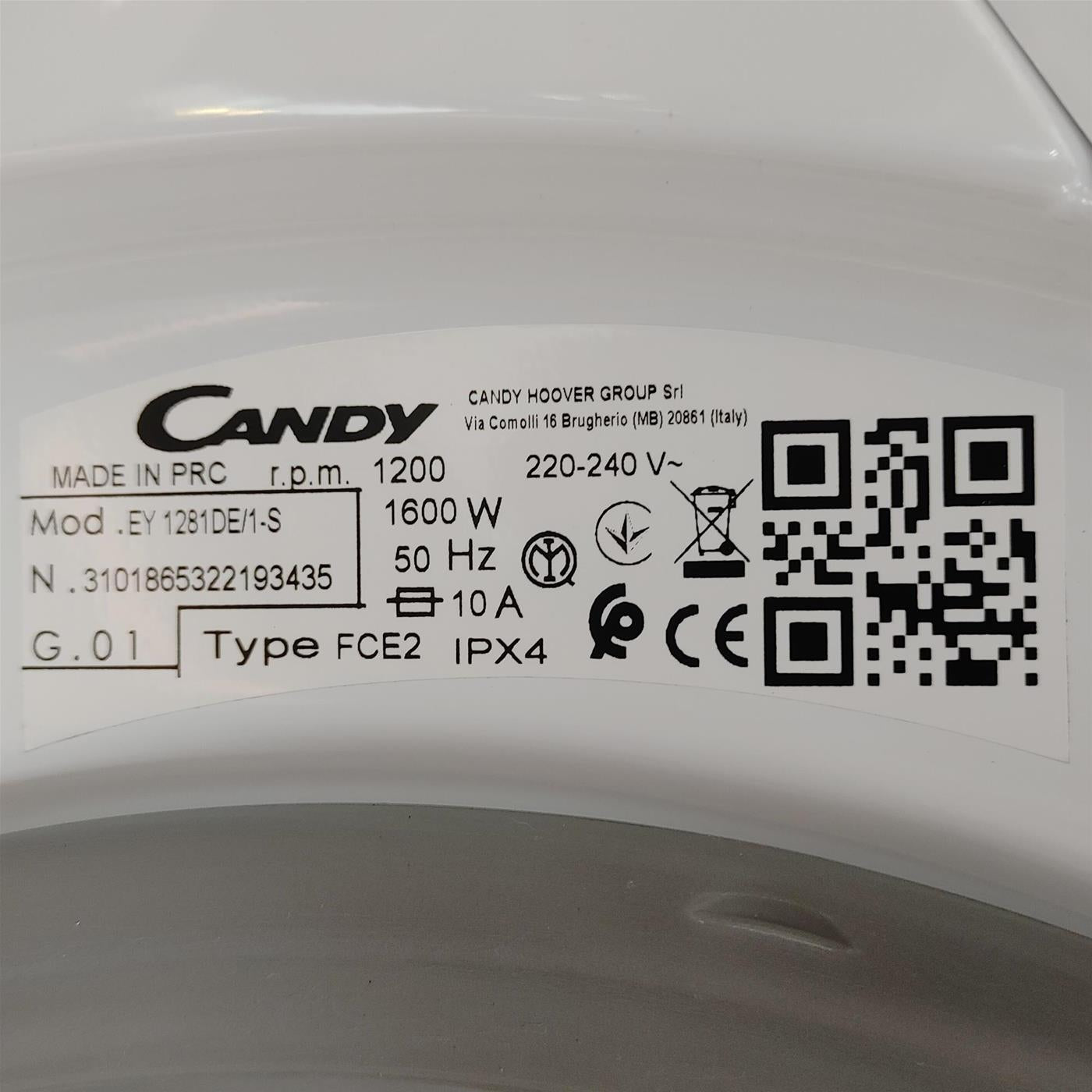 Candy EY1281DE/1-SWM Lavatrice 8 Kg, 1200 giri