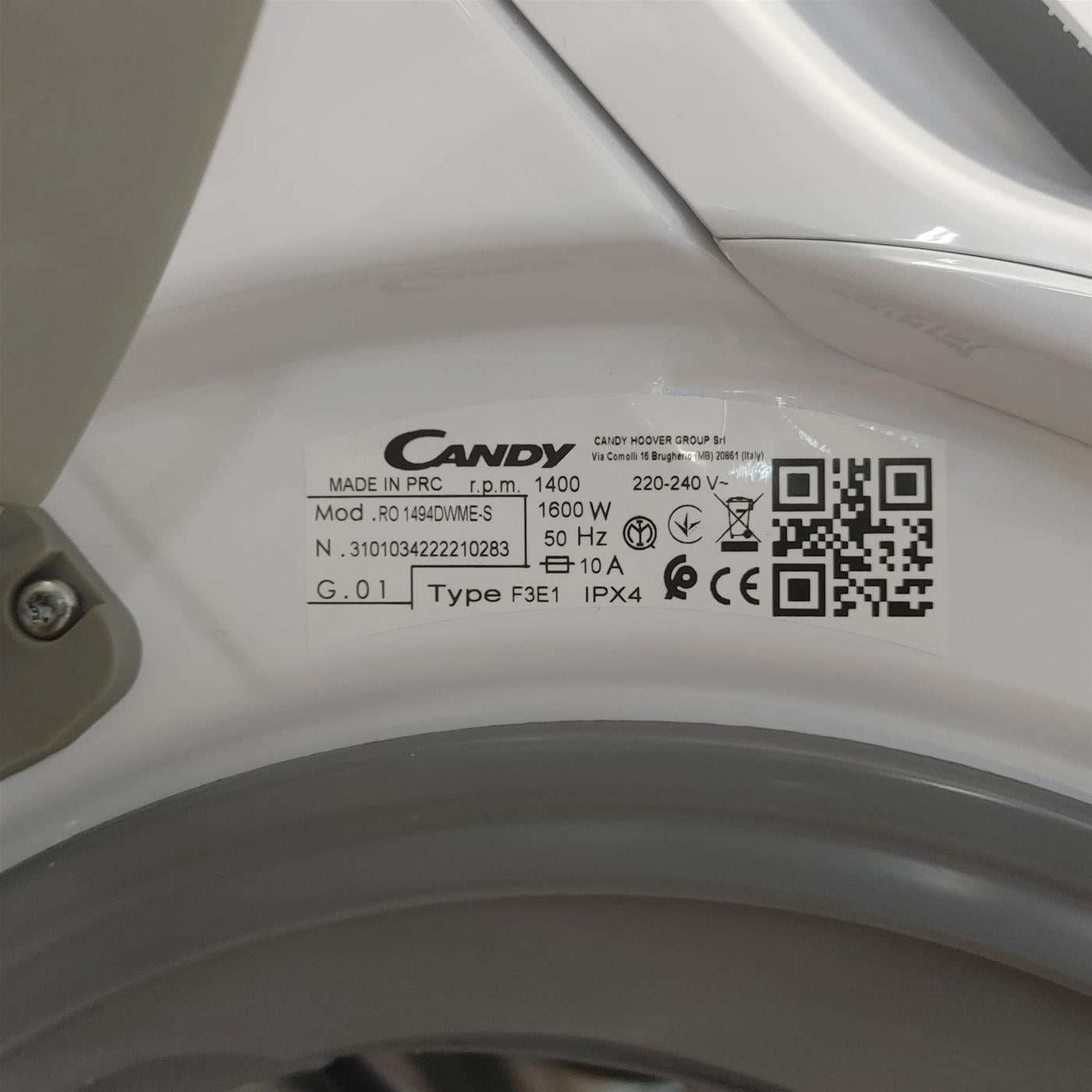 Candy RO1494DWME/1S lavatrice Caricamento frontale 9 kg 1400 Giri/min