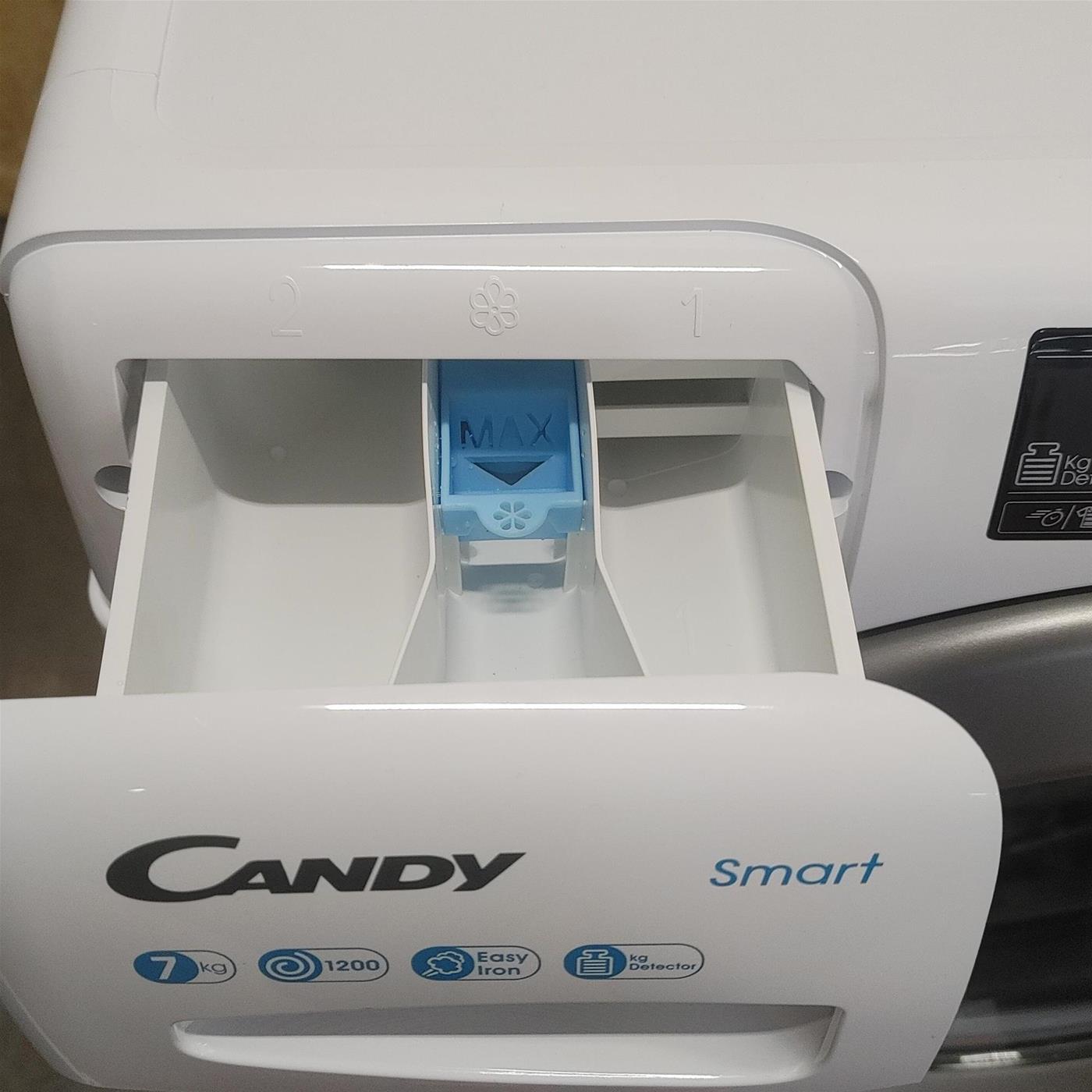 Candy Smart CSS4127TRE/1-11 lavatrice Caricamento frontale 7 kg 1200 Giri/min D Bianco