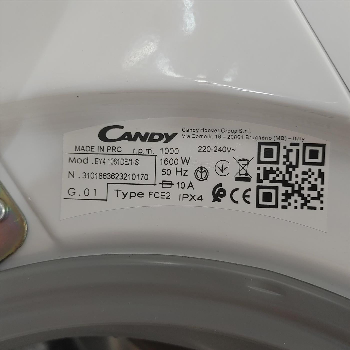 Candy Easy EY41061DE/1-S Lavatrice Carica dall'alto 6 kg 1200 Giri/min Bianco