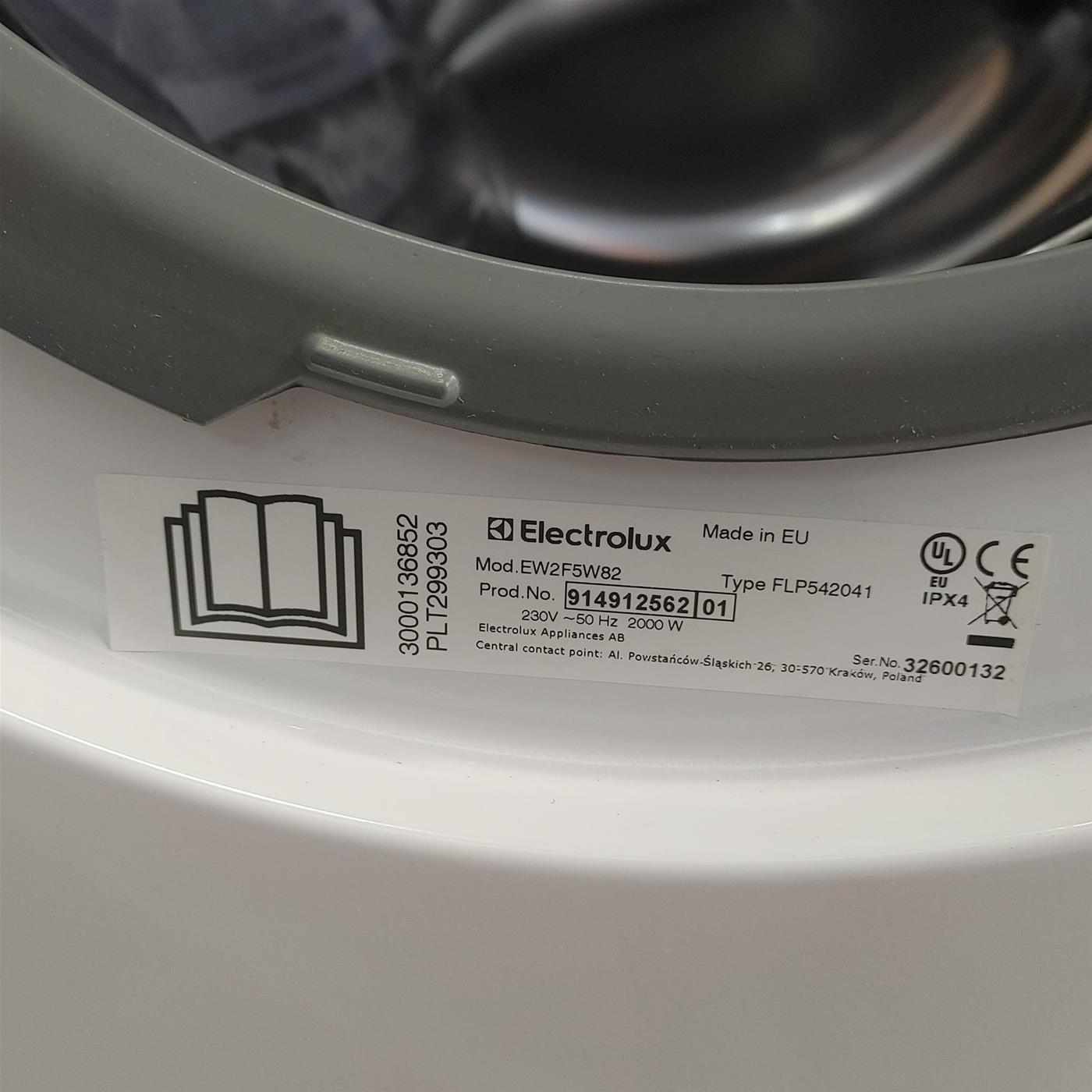 Lavatrice Electrolux EW2F5W82 Carica frontale 8 kg 1151 giri Bianco