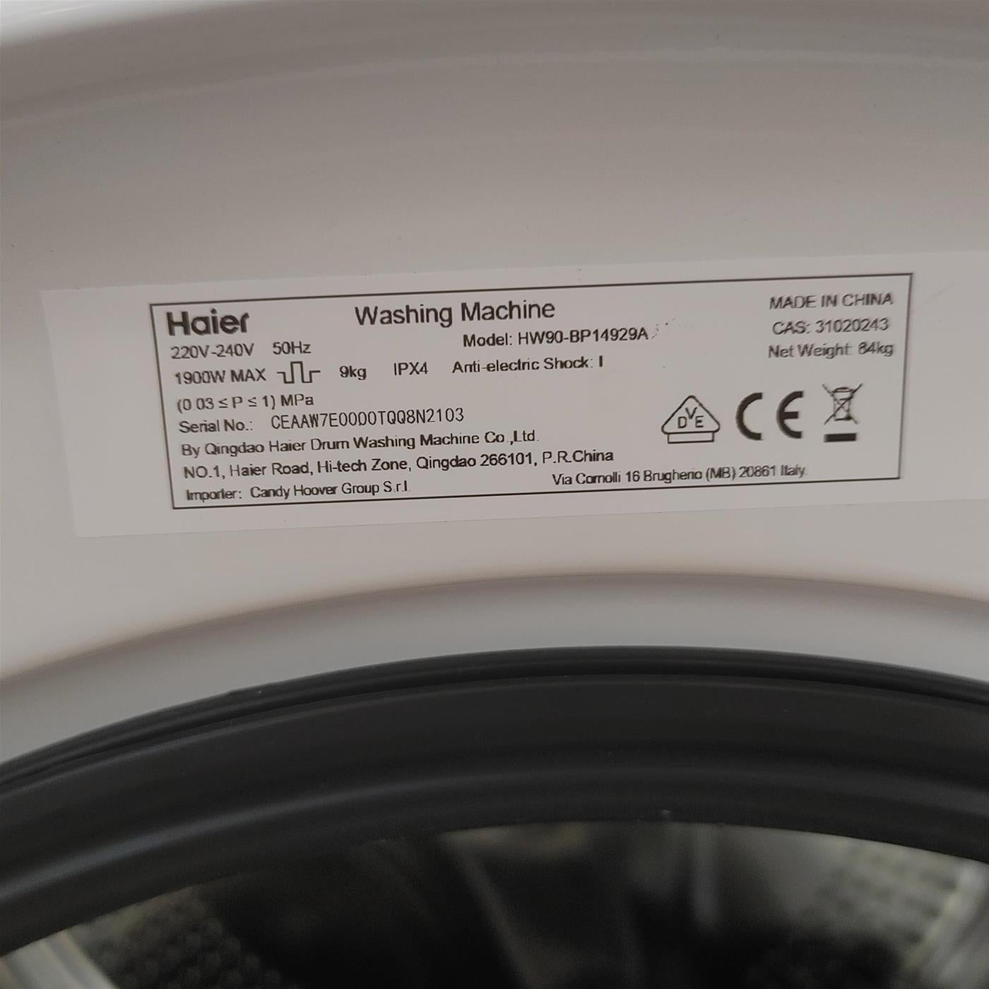Lavatrice Haier HW90-BP14929A-S 9 Kg