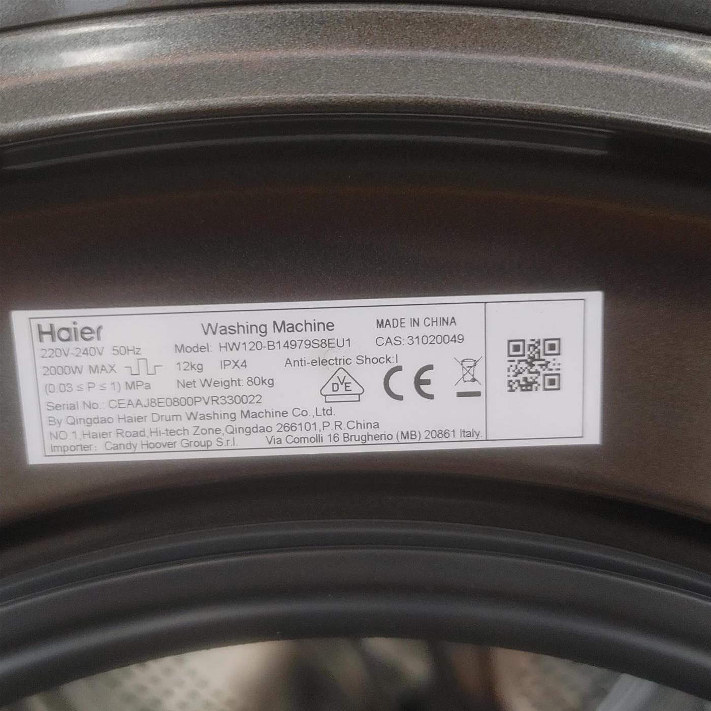 Lavatrice Haier I-PRO SERIES 7 PLUS HW120B14979SEUIT 12 Kg