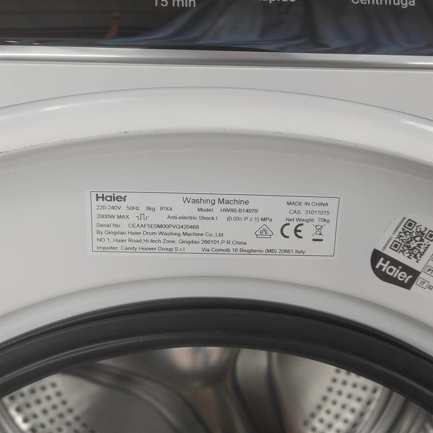Lavatrice Slim Haier I-Pro Series 7 HW80-B14979-IT Classe A 8 Kg