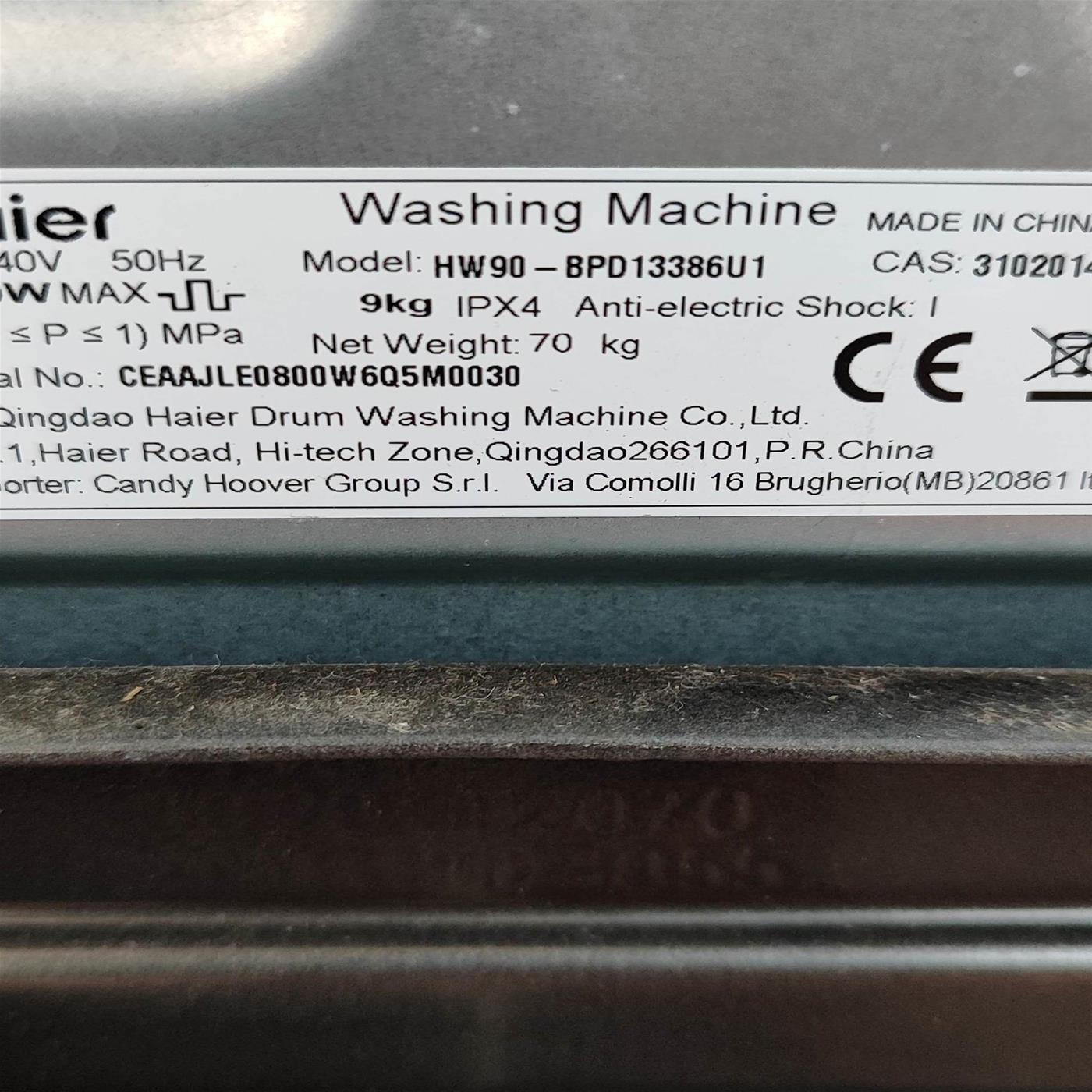 Lavatrice Haier HW90-BPD13386U1 Classe A 9 Kg