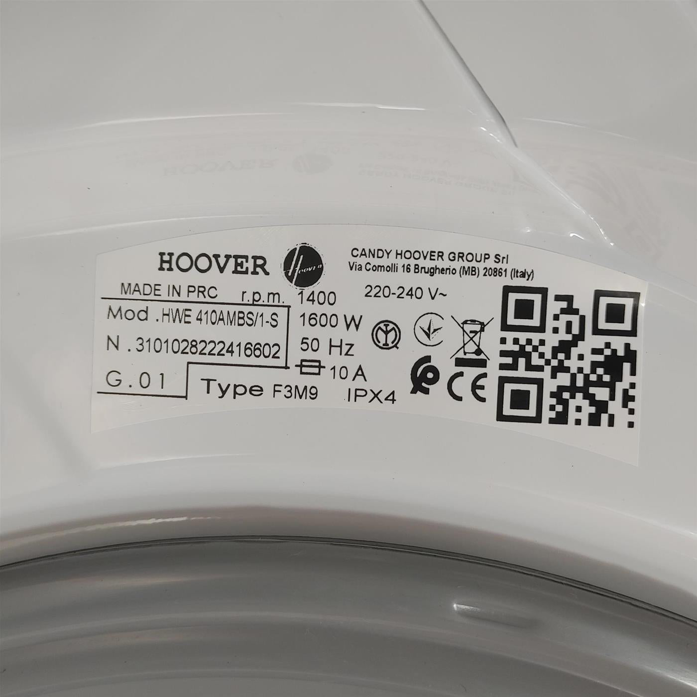 Hoover HWE410AMBS/1-SWM Lavatrice 10 Kg