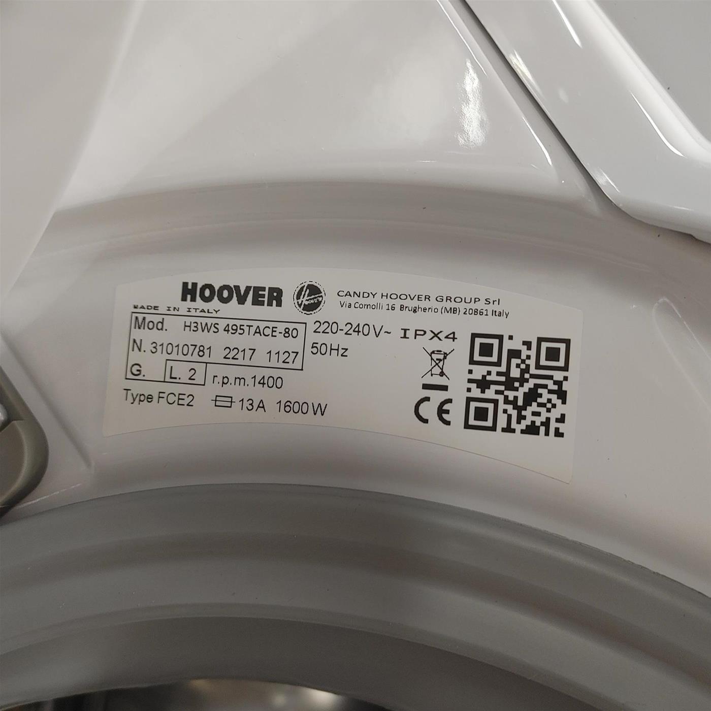 Lavatrice Hoover H-WASH 300 LITE H3WS495TACE/1-80 Caricamento frontale 9 kg 1400 Giri/min