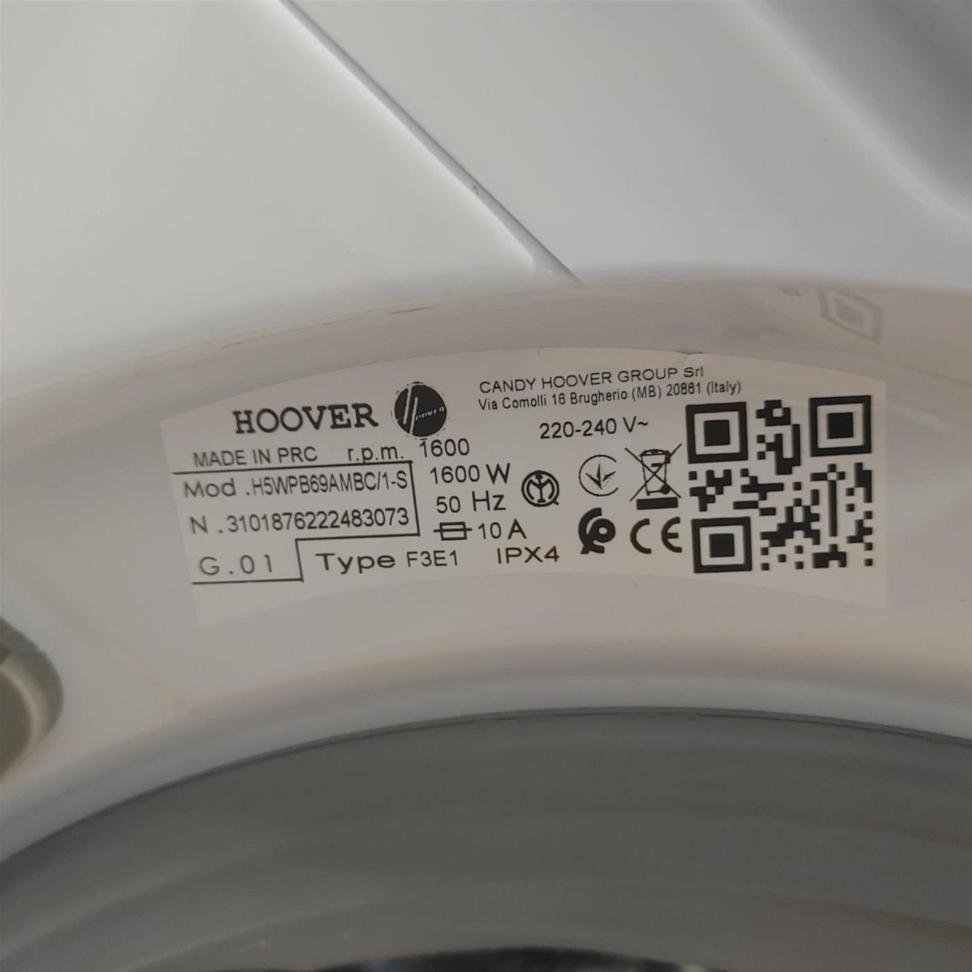 Lavatrice Hoover H-WASH 550 H5WPB69AMBC/1-S