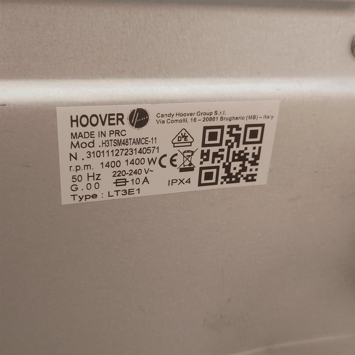 Lavatrice Hoover H-WASH 300 PLUS H3TSM48TAMCE-11 8Kg