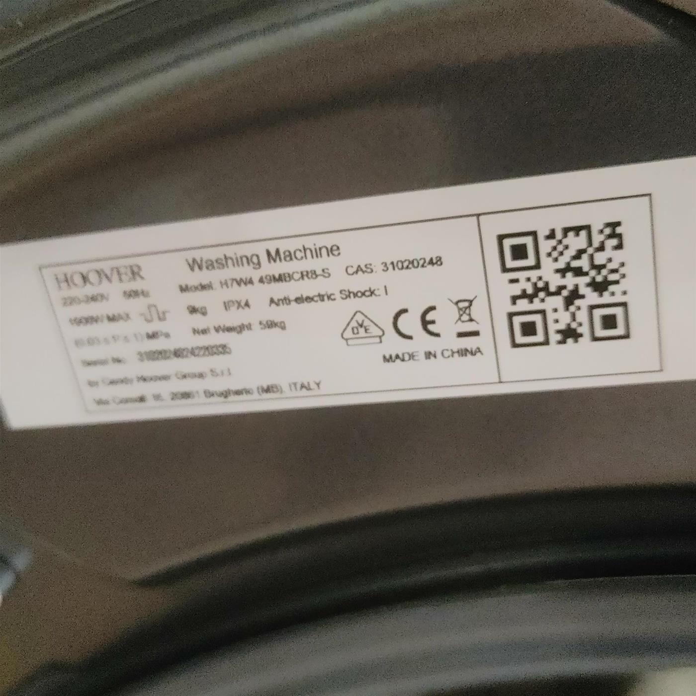 Lavatrice Hoover H-WASH 700 H7W4 49MBCR8-S 9 Kg