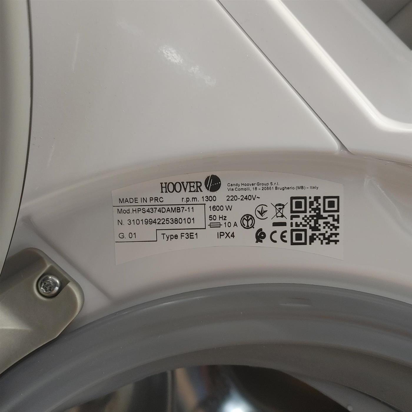 Lavatrice Slim Hoover H-LINK PRO HPS4374DAMB7-11 7 Kg