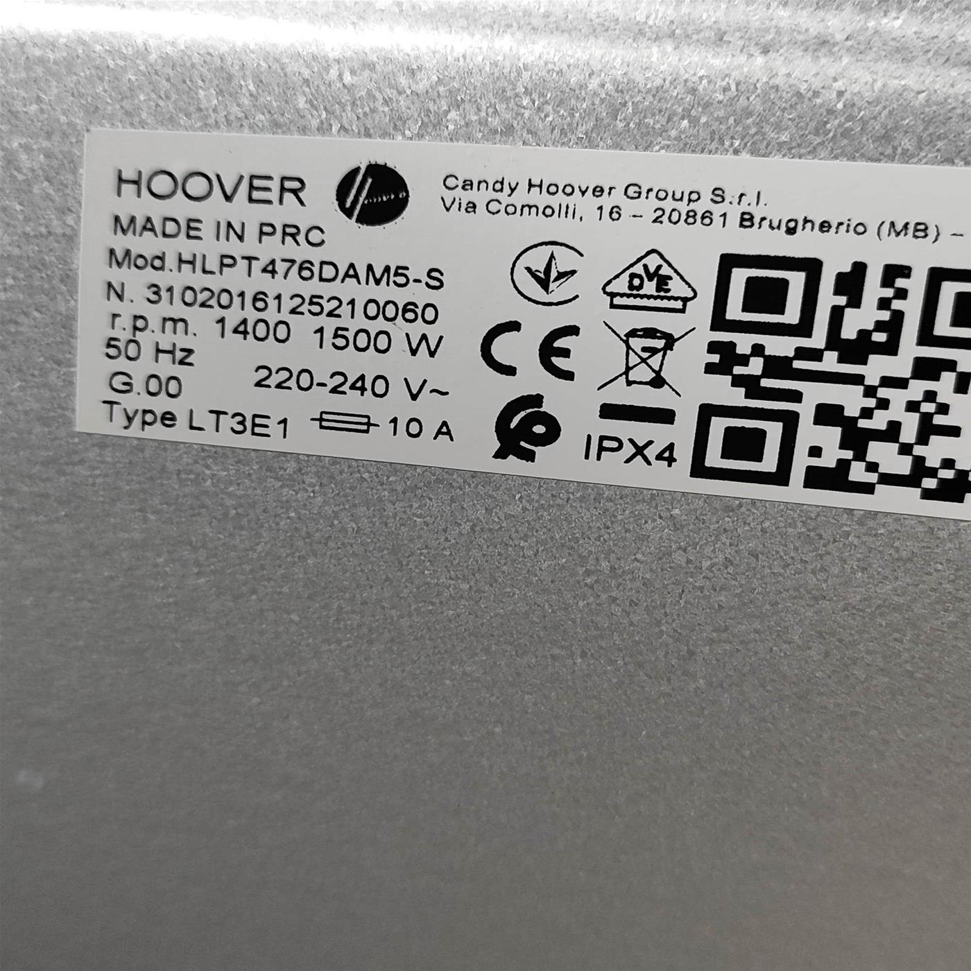 Lavatrice Hoover HLPT476DAM5-S Classe A 7 Kg