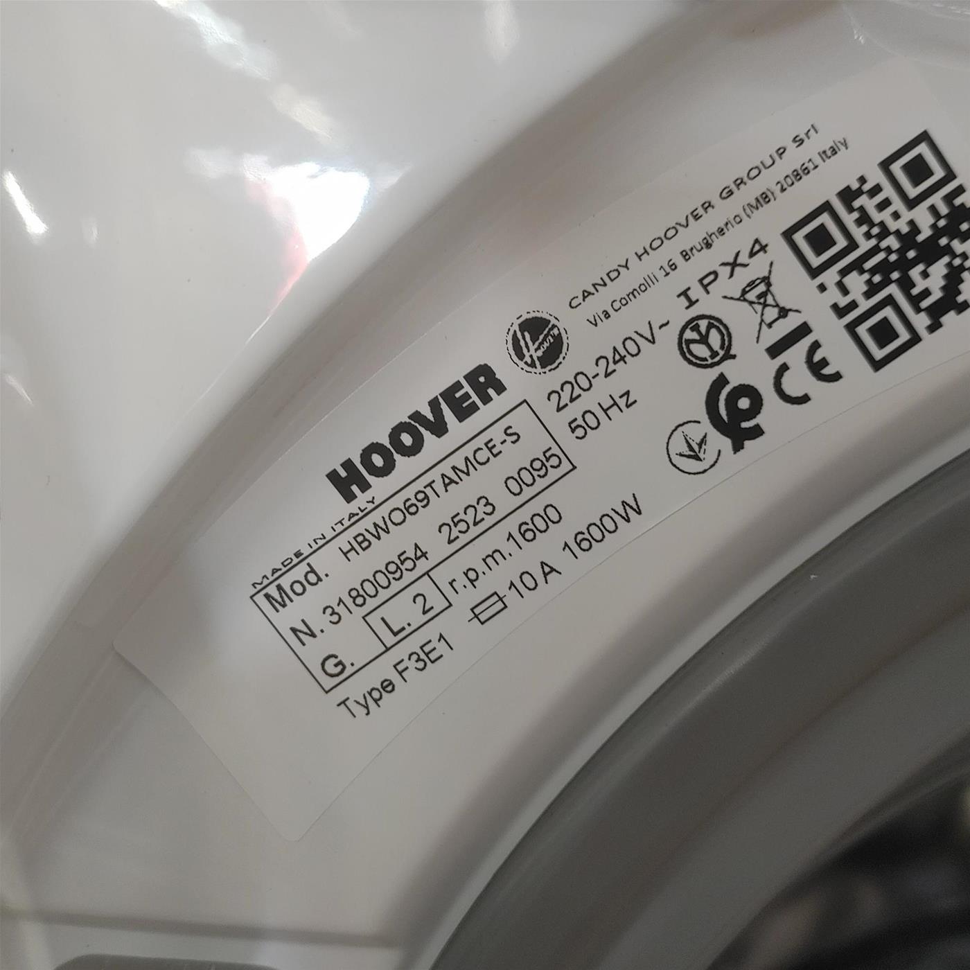 Lavatrice Hoover H-WASH 300 PRO HBWO69TAMCE-S da incasso Classe A 9 Kg