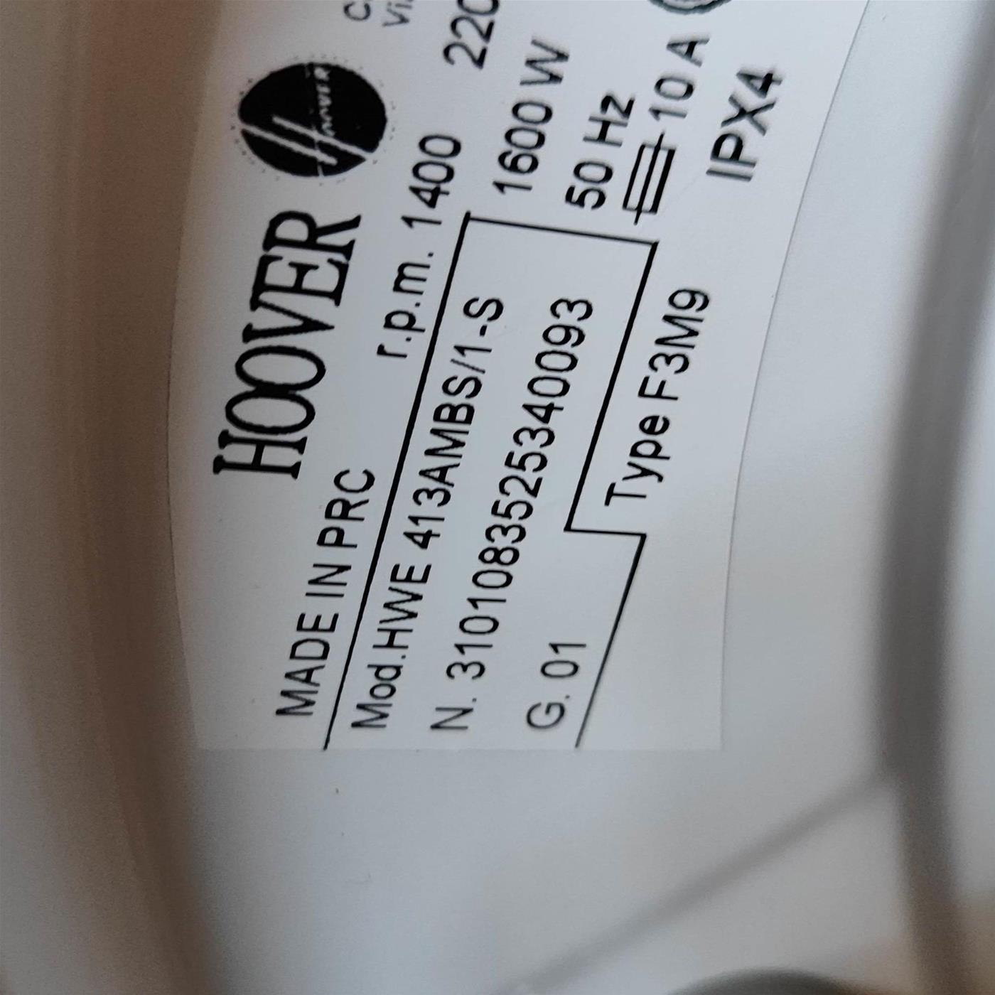 Lavatrice Hoover H-WASH 500 HWE 413AMBS/1-S Inverter, Wi-Fi, Classe A 13 Kg