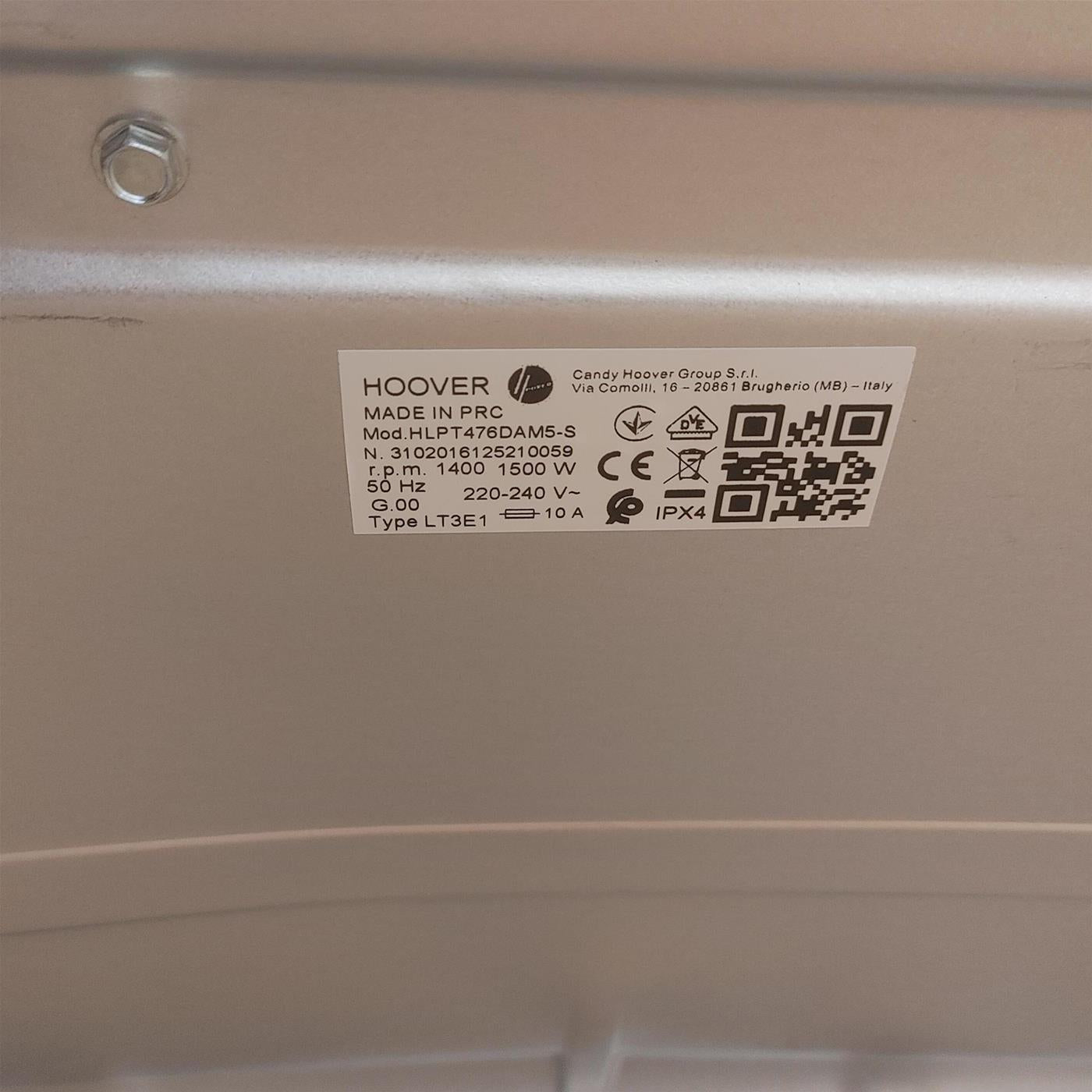 Lavatrice Hoover HLPT476DAM5-S Classe A 7 Kg