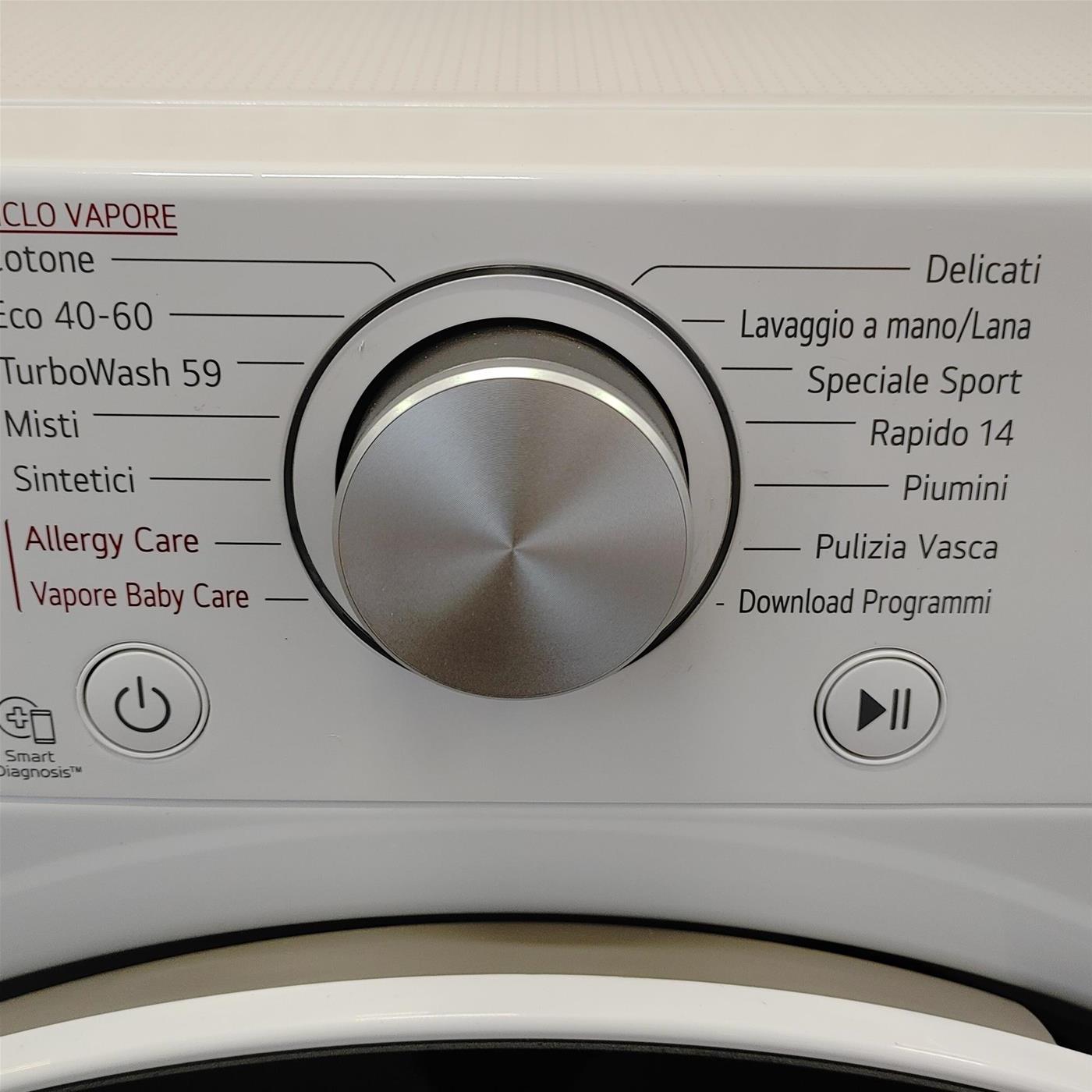 LG F4WV510S1E Lavatrice Intelligente AIDD 10,5kg Vapore TurboWash 1400 Giri/min Carica frontale Classe B
