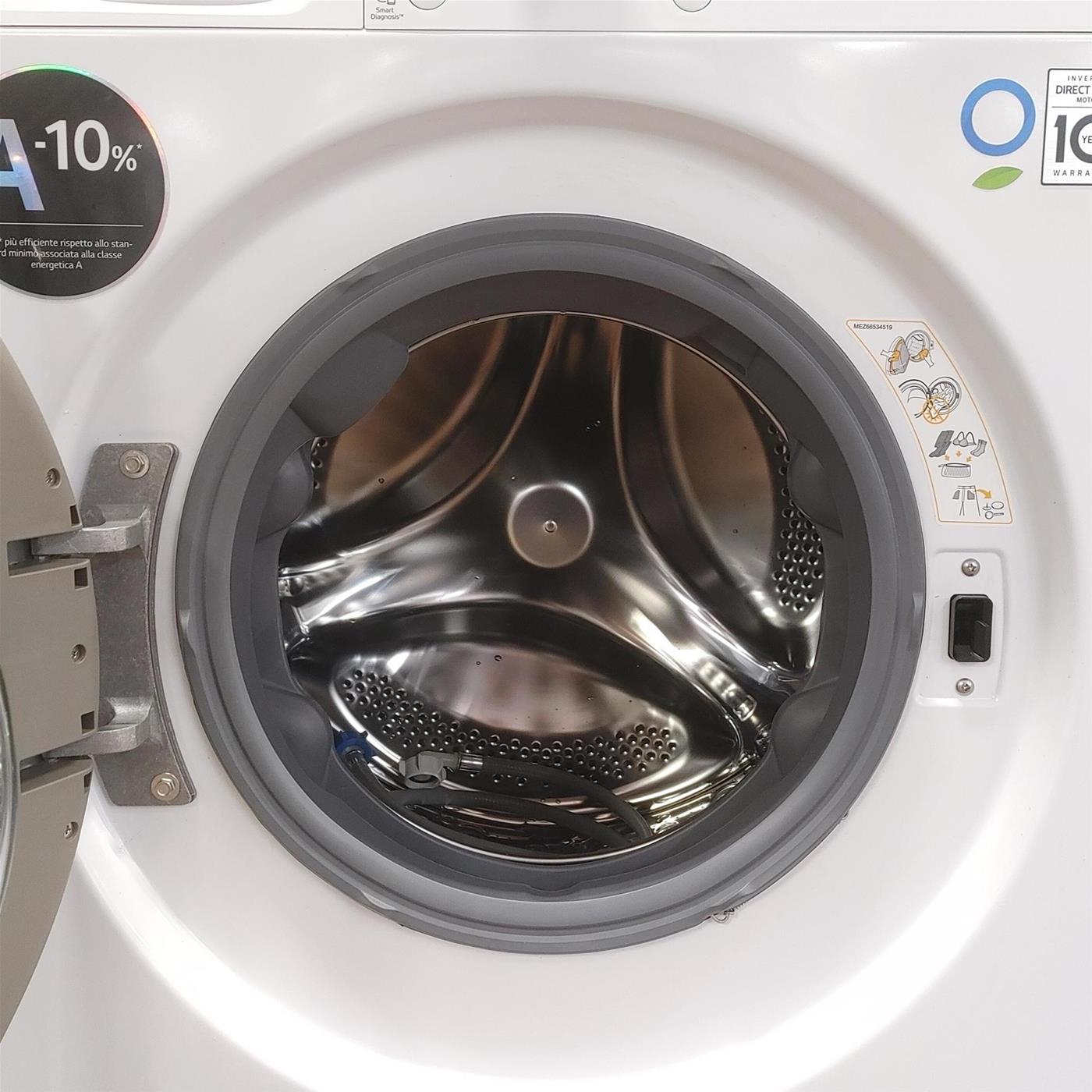 Lavatrice LG F4R3010NSWB Carica frontale 10 kg 1400 Giri/min Bianco