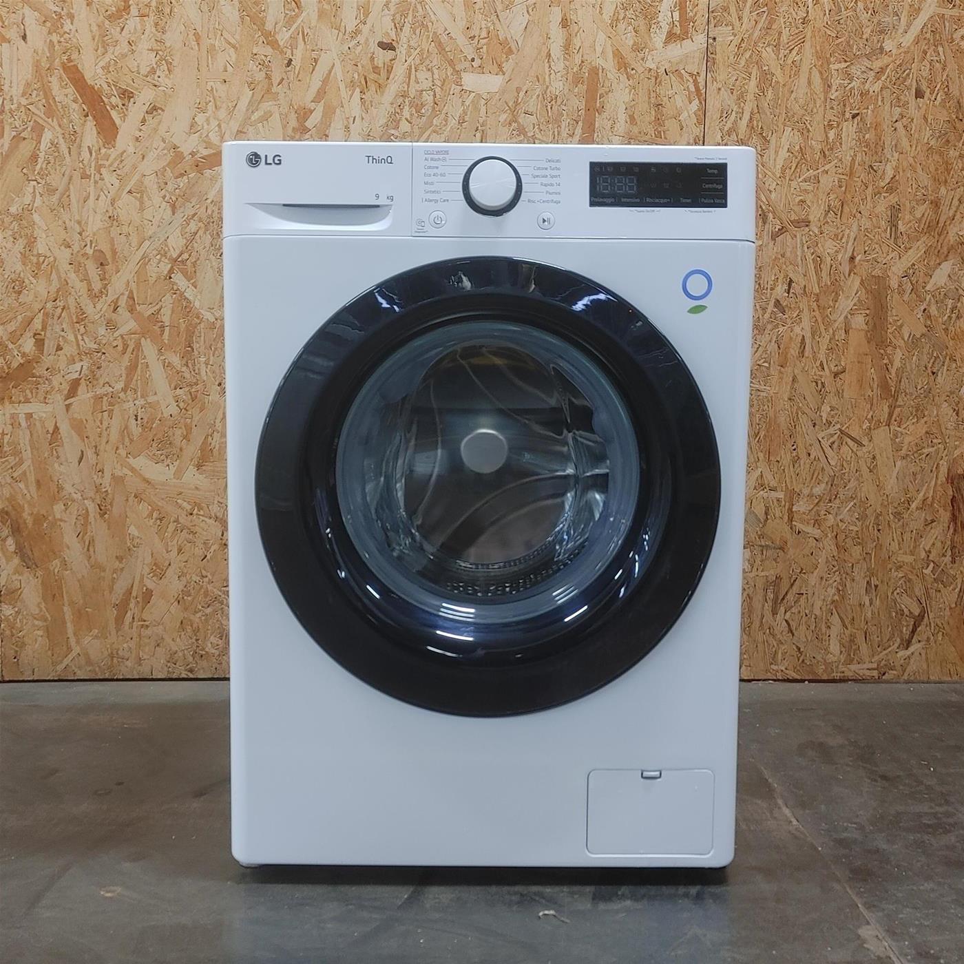 Lavatrice LG F2R3S09NSWB AI DD, Vapore, AI Wash, 9 Kg