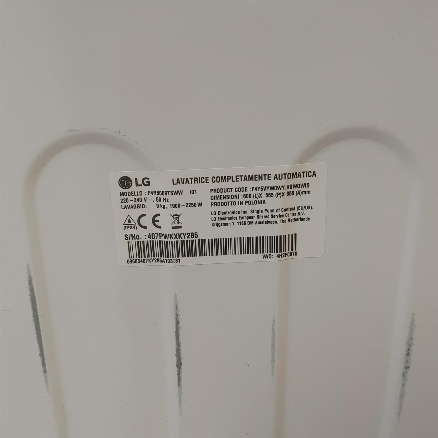 Lavatrice LG F4R5009TSWW/01 9 Kg