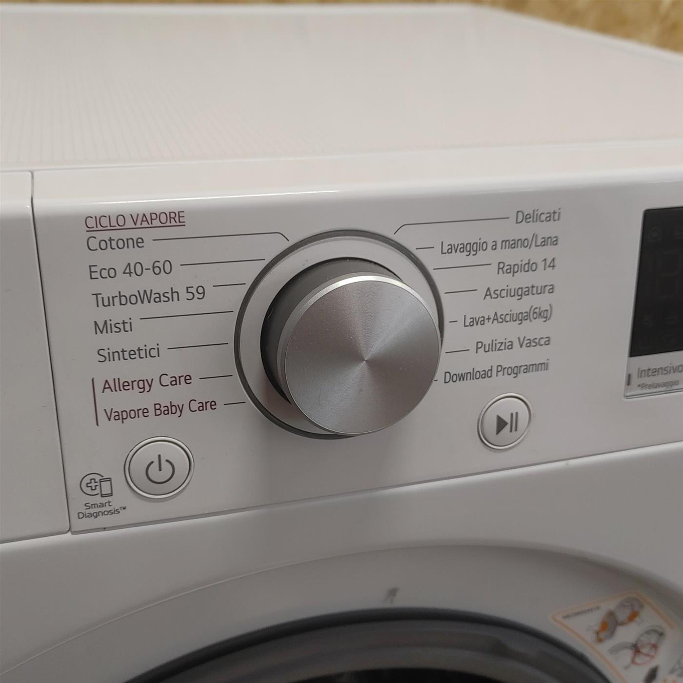 LG D4R5010TSWS lavatrice asciugatrice Libera installazione Carica frontale Bianco D