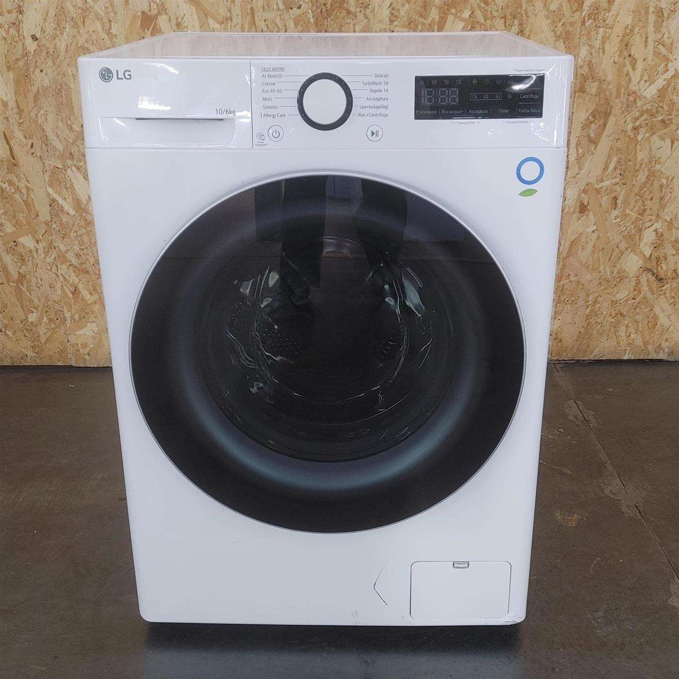 Lavasciuga LG D4R5010TSWS Serie R5 AI DD TurboWash 360, Eco Hybrid 10/6kg