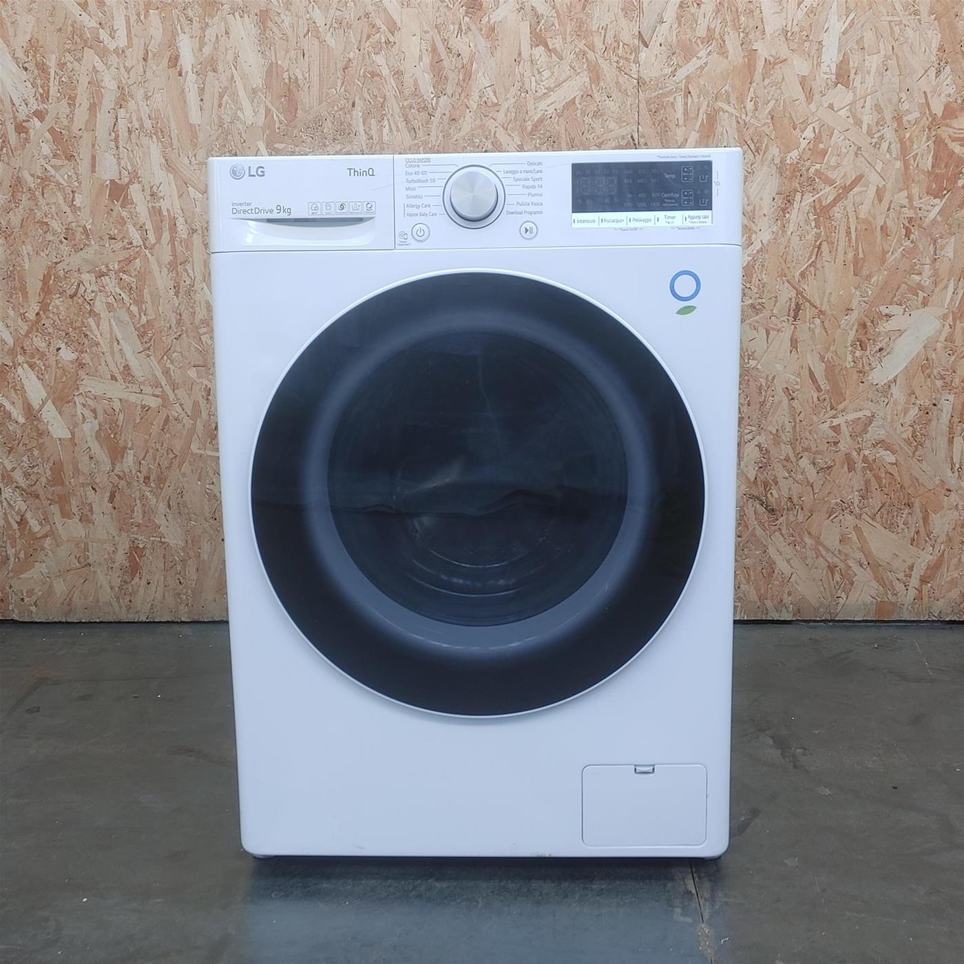 Lavatrice intelligente LG F2R3S09NSWB Vapore, Classe A, 9 Kg