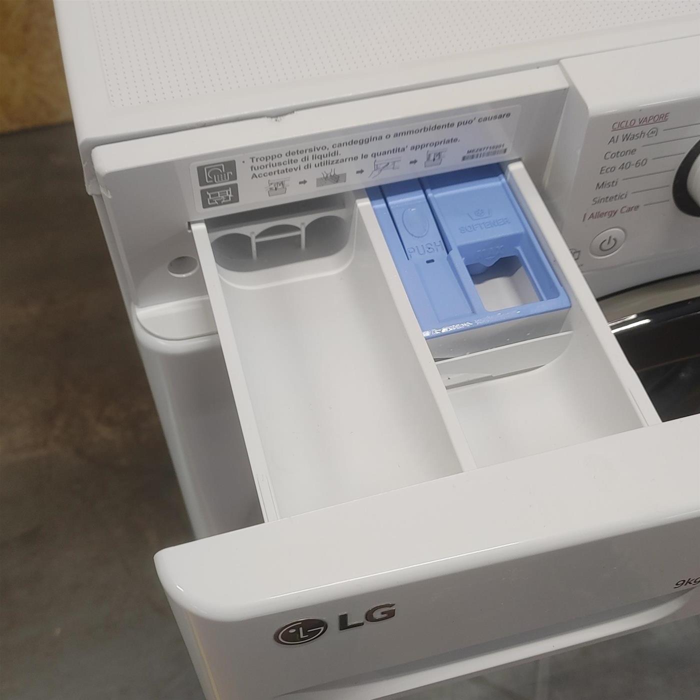 Lavatrice intelligente LG F4R3009NSWB AI Wash 9 Kg