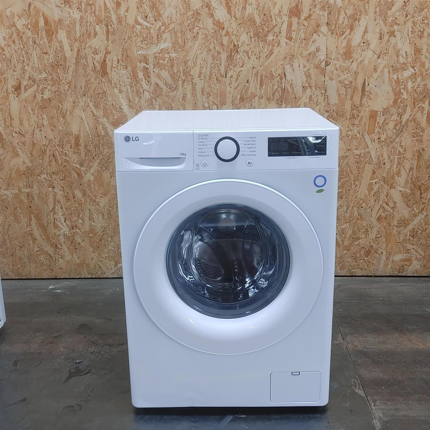 Lavatrice intelligente LG F4R3010NSWW AI DD, Lavaggio a vapore 10 Kg