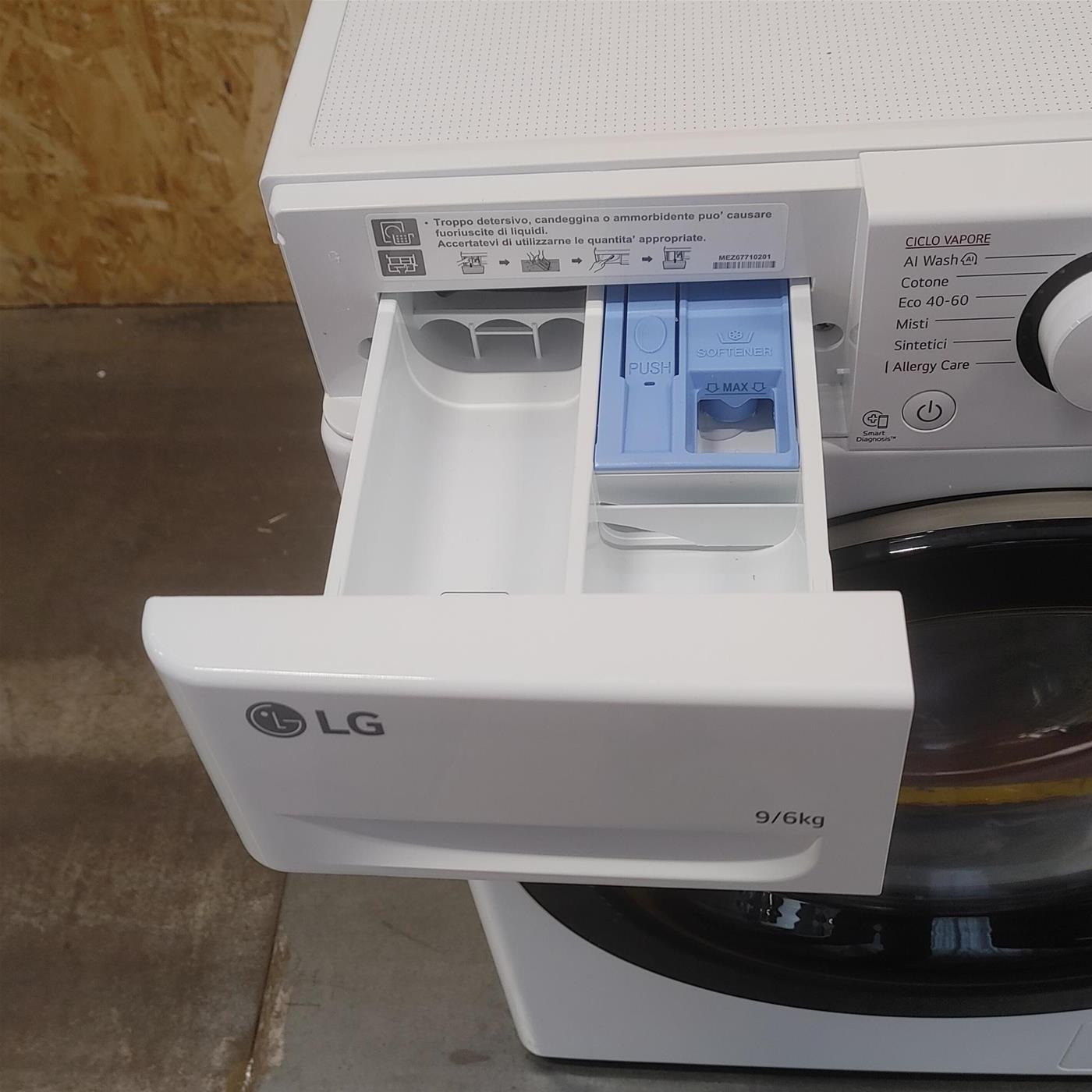 Lavasciuga intelligente LG D4R3009NSWB AI DD Eco Hybrid 9/6Kg
