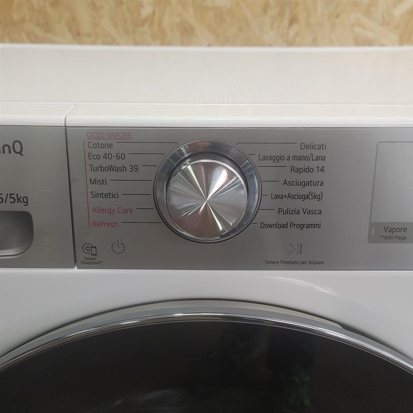 Lavasciuga LG F2DV9S8H2E Libera installazione Caricamento frontale Bianco E