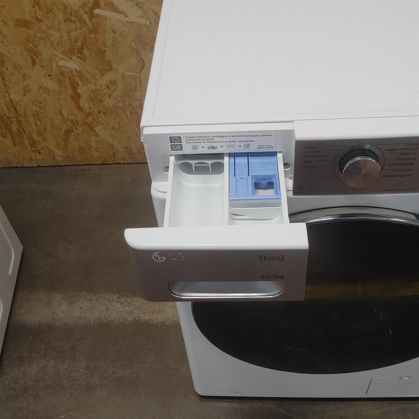 Lavasciuga intelligente LG F2DV9S8H2E Slim Vapore TurboWash 360 8,5/5Kg