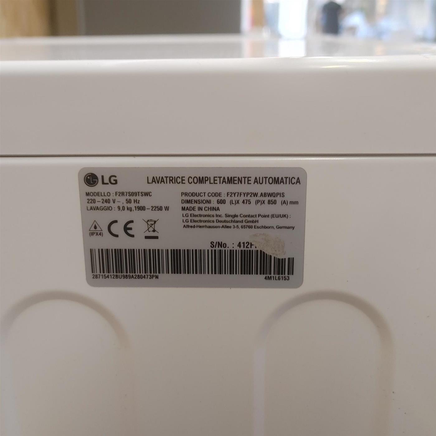 Lavatrice intelligente LG F2R7S09TSWC 9 Kg