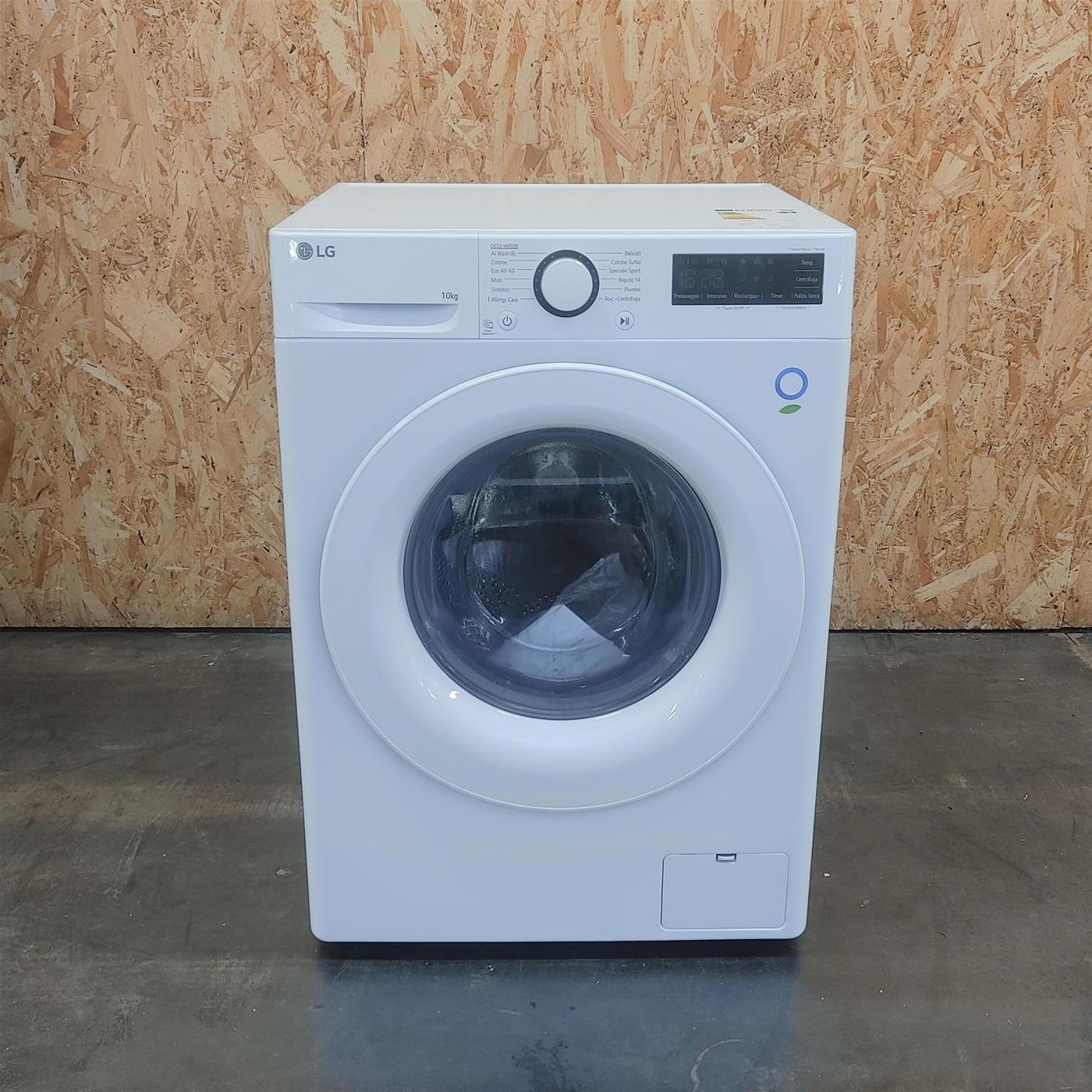 Lavatrice intelligente LG F4R3010NSWW AI DD, Lavaggio a vapore 10 Kg
